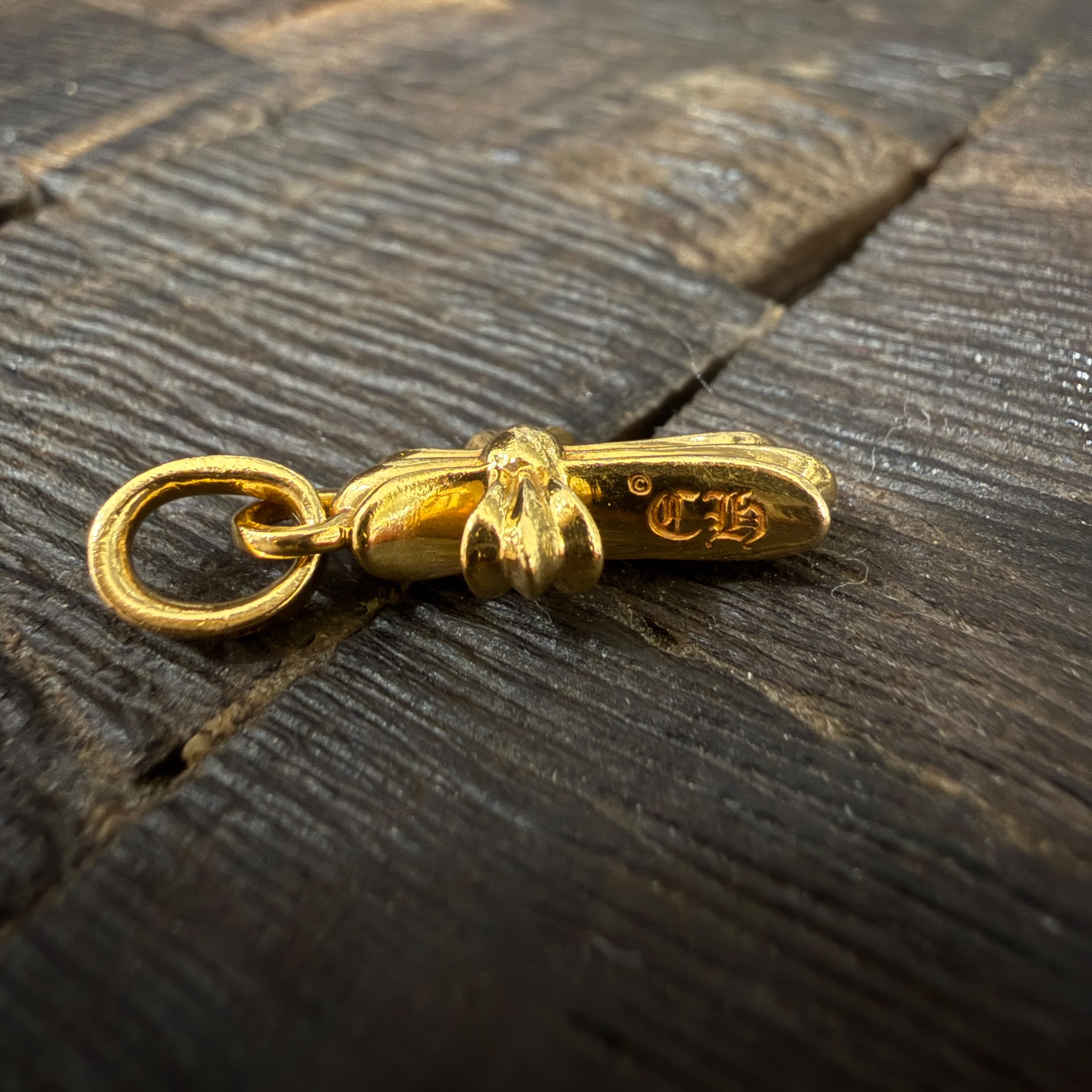CHROME HEARTS 22K CH Cross Baby Fat Charm クロムハーツ 22K CHクロス ベビーファット チャーム