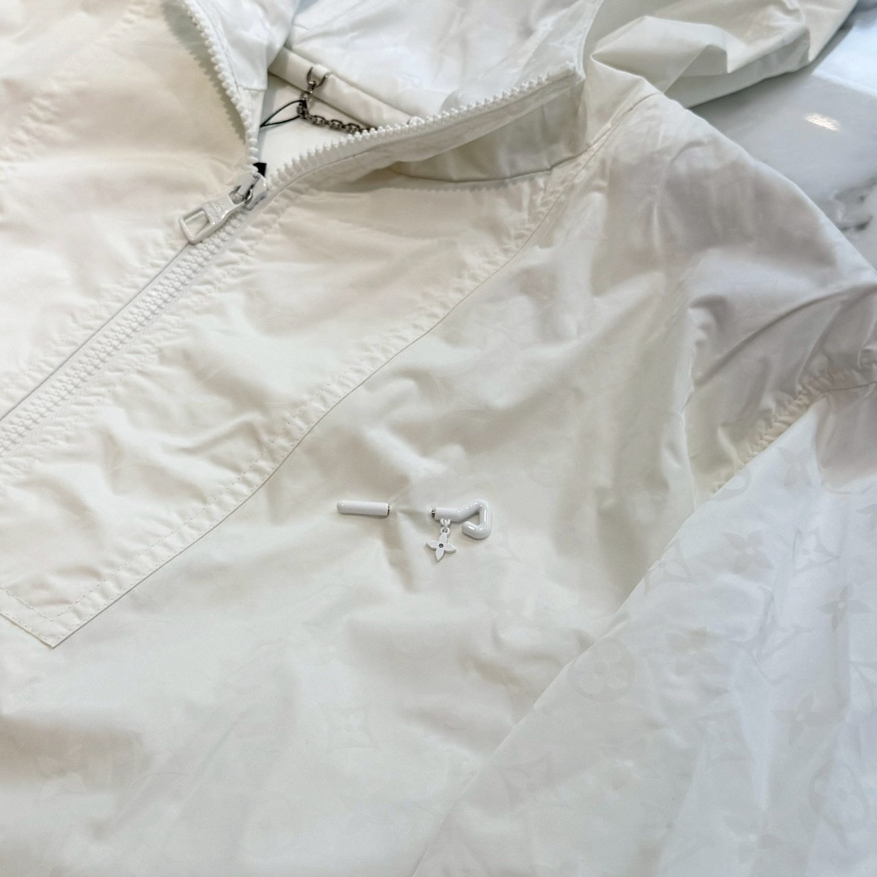 LOUIS VUITTON 2023SS Mid Length Monogram Windbreaker Coat HNK48W Size 46 ルイヴィトン ミッドレングス モノグラムウィンドブレーカーコート サイズ46