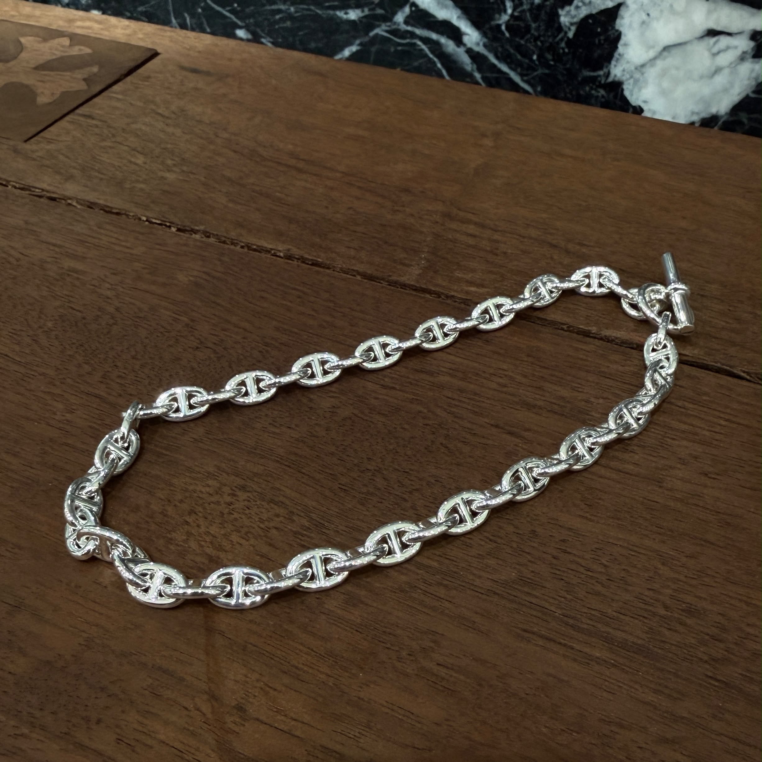 HERMES Chaine d’Ancre Necklace PM 43コマ エルメス シェーヌダンクル ネックレス PM 43コマ