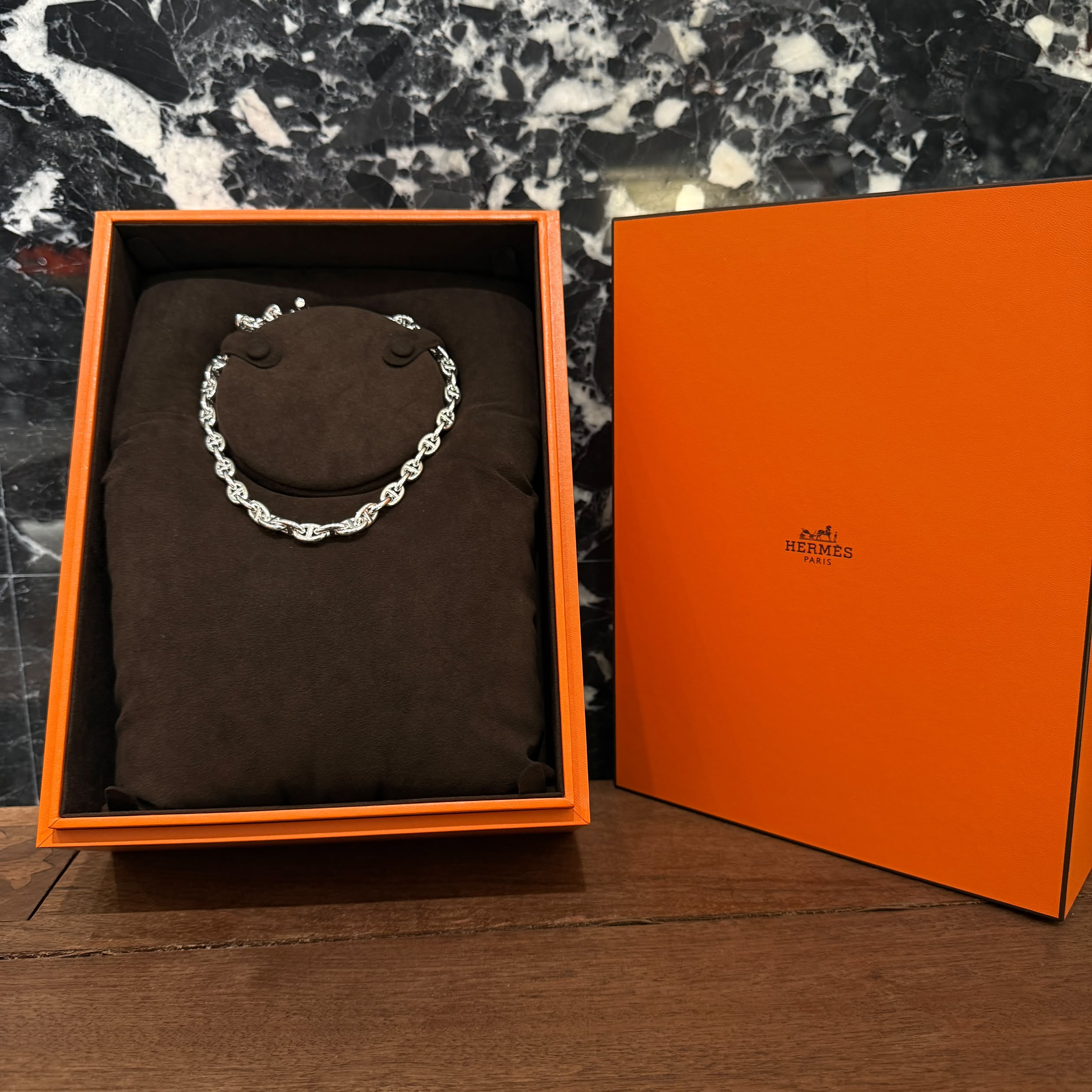 HERMES Chaine d’Ancre Necklace PM 43コマ エルメス シェーヌダンクル ネックレス PM 43コマ