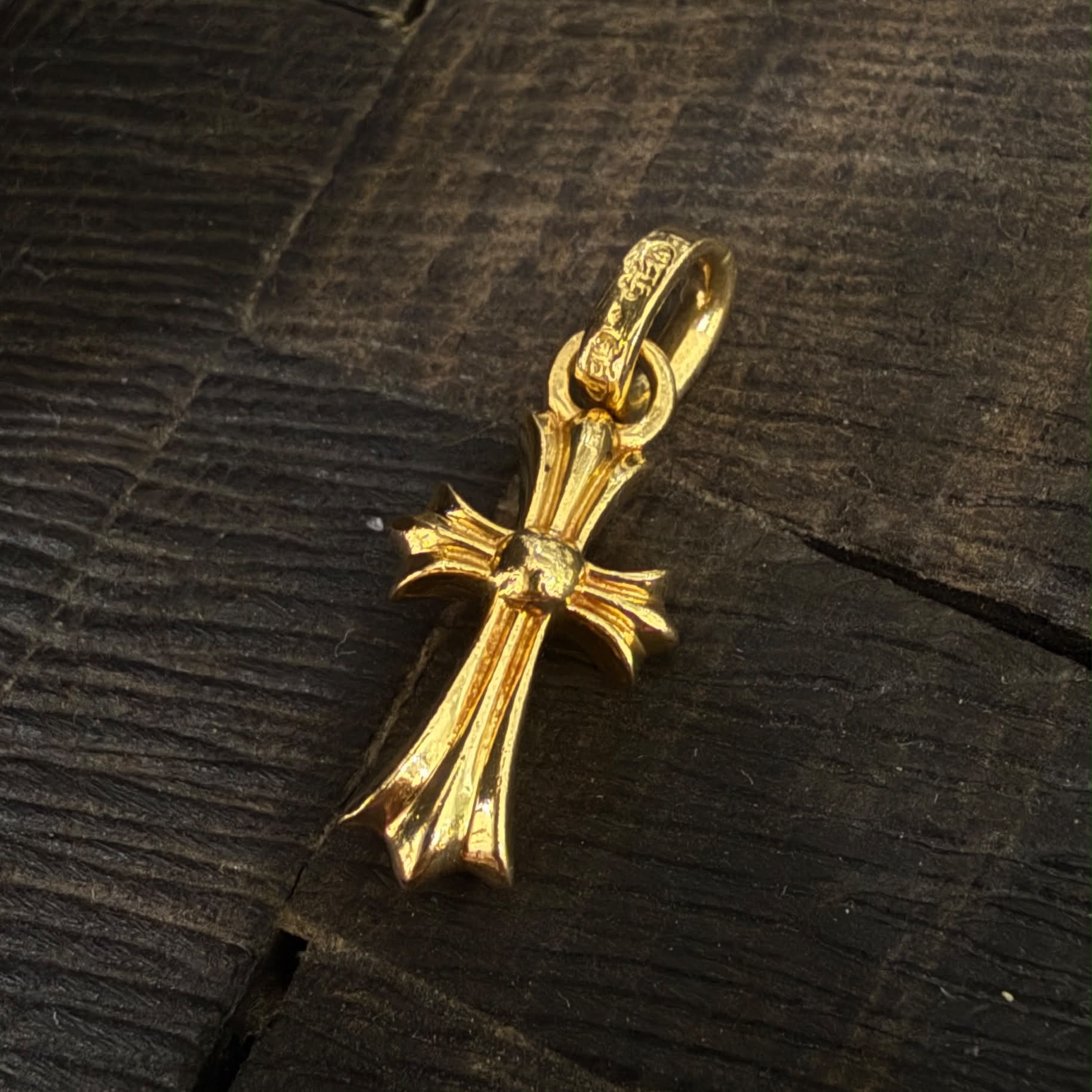 CHROME HEARTS 22K CH Cross Baby Fat Charm クロムハーツ 22K CHクロス ベビーファット チャーム