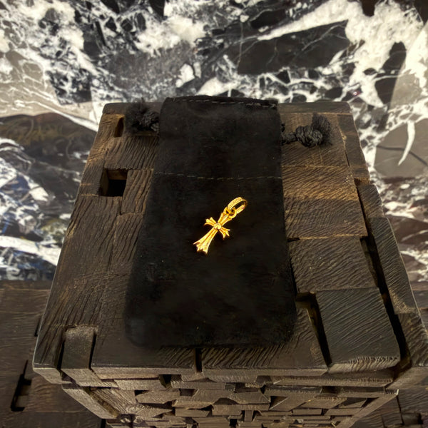 CHROME HEARTS 22K CH Cross Baby Fat Charm クロムハーツ 22K CHクロス ベビーファット チャーム