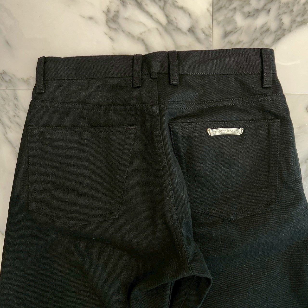 CHROME HEARTS Flare Knee Cross Ball Button Denim Pants Size 31 クロムハーツ フレアニー クロスボールボタン デニムパンツ サイズ31