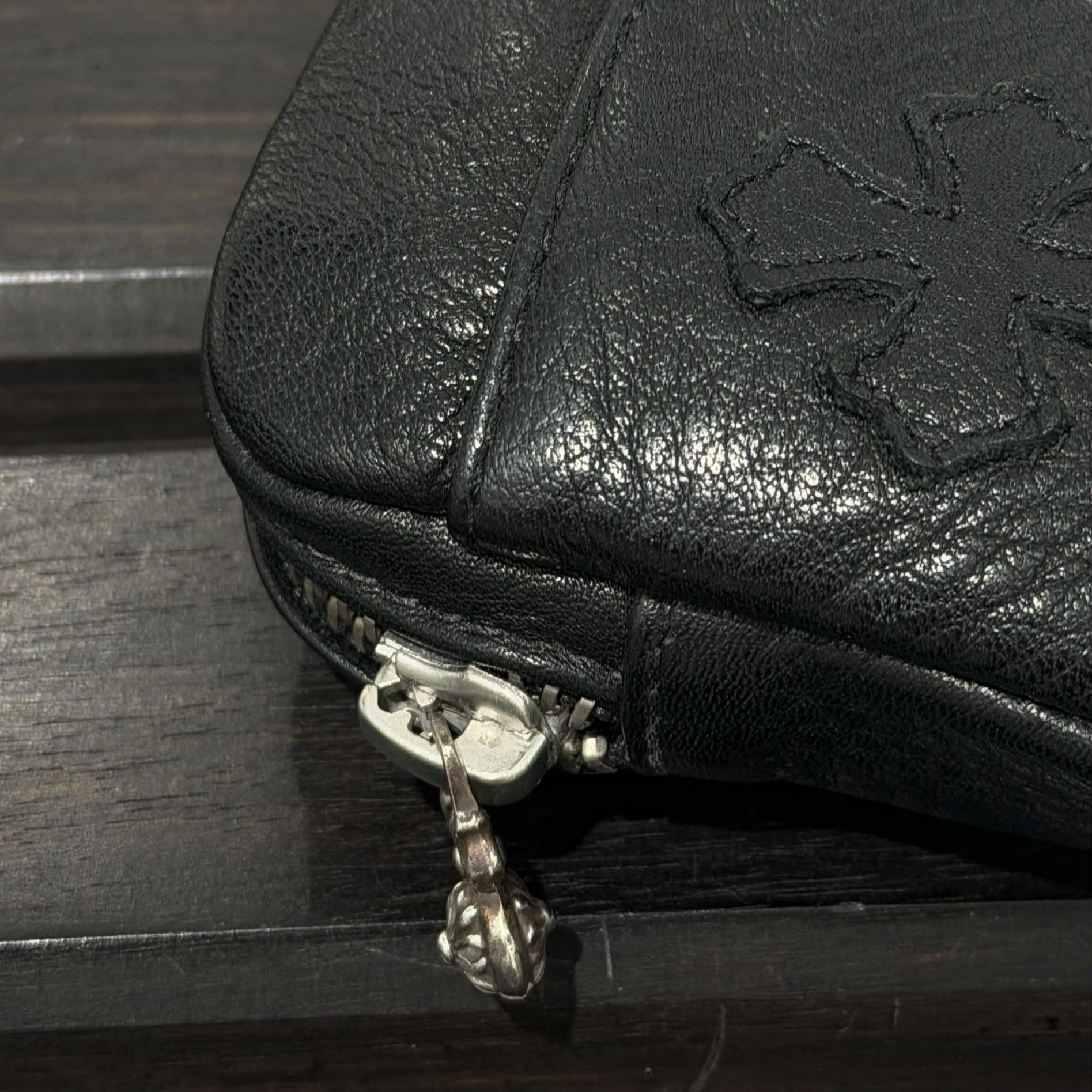 CHROME HEARTS 1 Cross Leather Patch Micro Taka Leather Poach クロムハーツ 1クロスレザーパッチ マイクロタカレザーポーチ