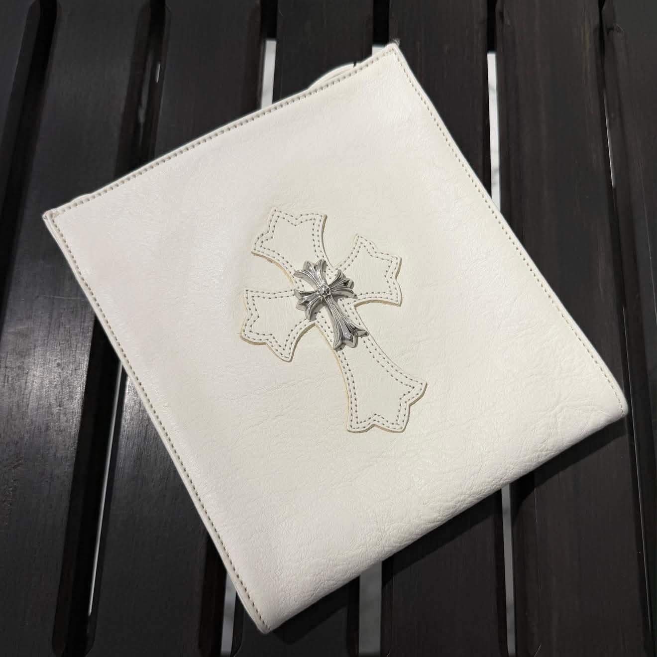CHROME HEARTS Small CH Cross Square Pocket Leather Shoulder Bag クロムハーツ スモールCHクロス スクエアポケット レザーショルダーバッグ