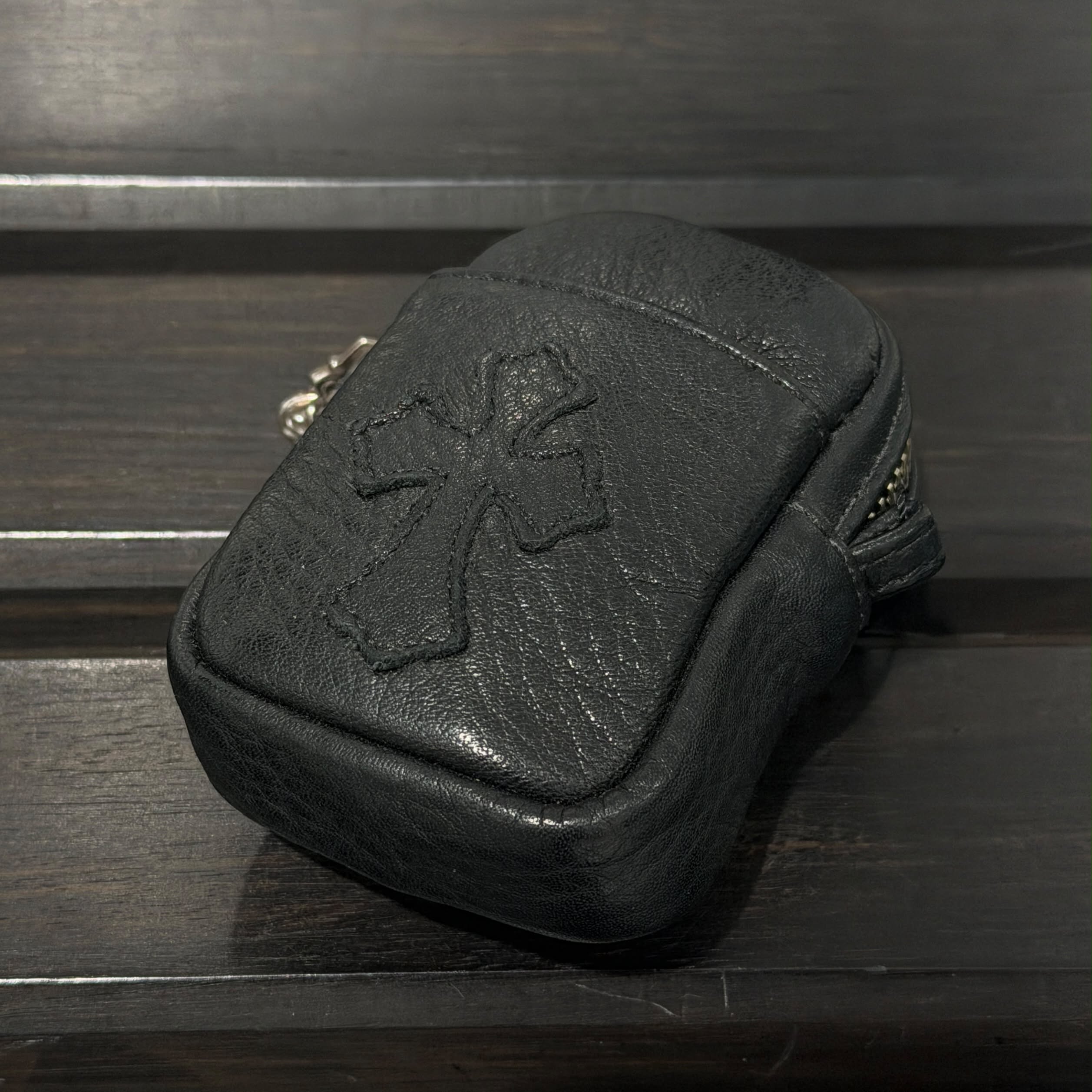 CHROME HEARTS 1 Cross Leather Patch Micro Taka Leather Poach クロムハーツ 1クロスレザーパッチ マイクロタカレザーポーチ