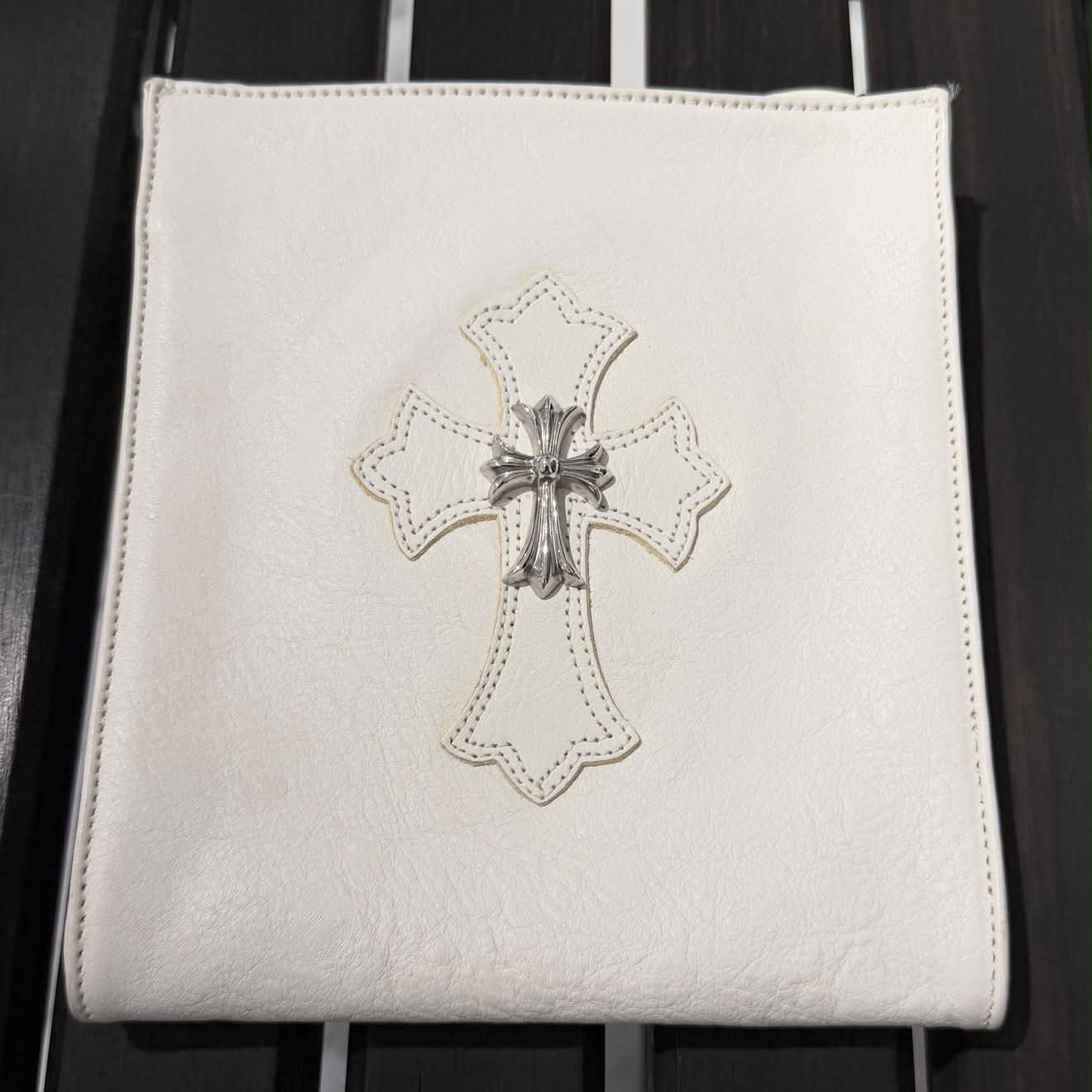 CHROME HEARTS Small CH Cross Square Pocket Leather Shoulder Bag
