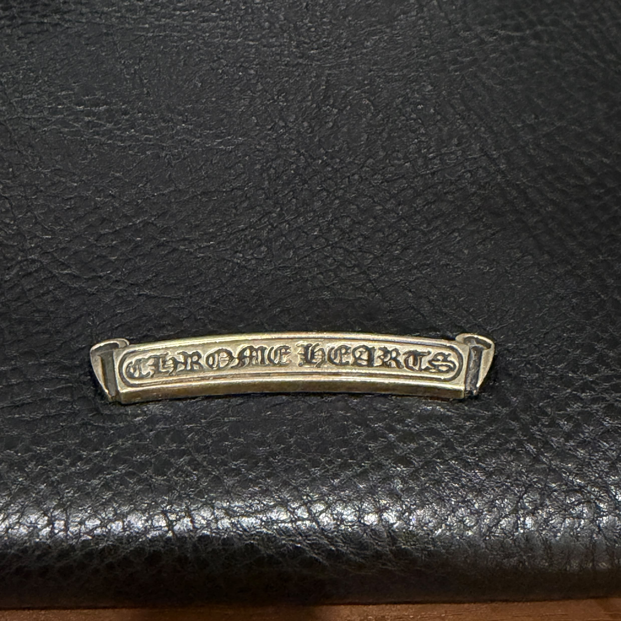 CHROME HEARTS Square Pocket 3 Cemetery Cross Leather Patch