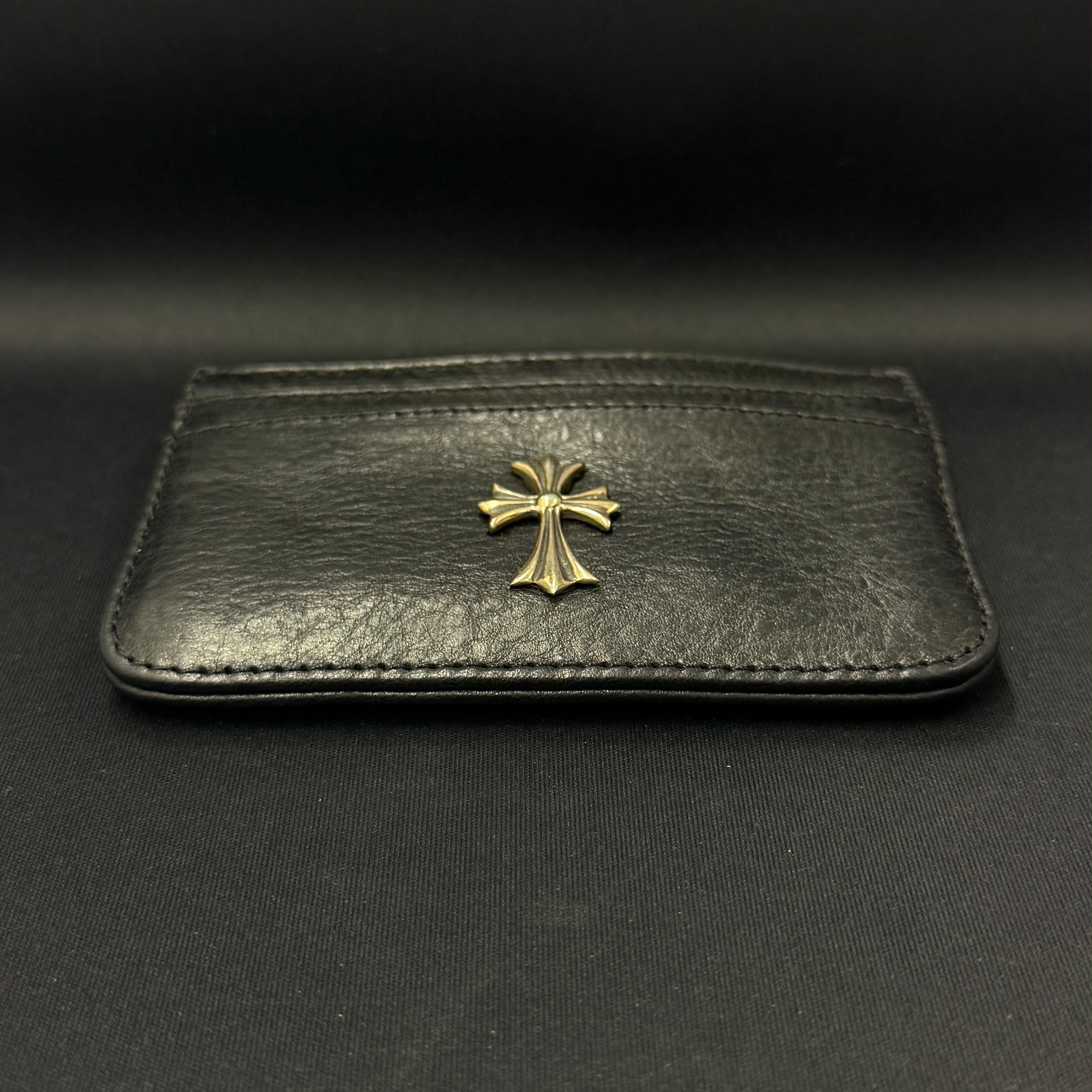 CHROME HEARTS Tiny Cross Scroll Double Side Leather Card Case クロムハーツ タイニークロス スクロール ダブルサイド レザーカードケース