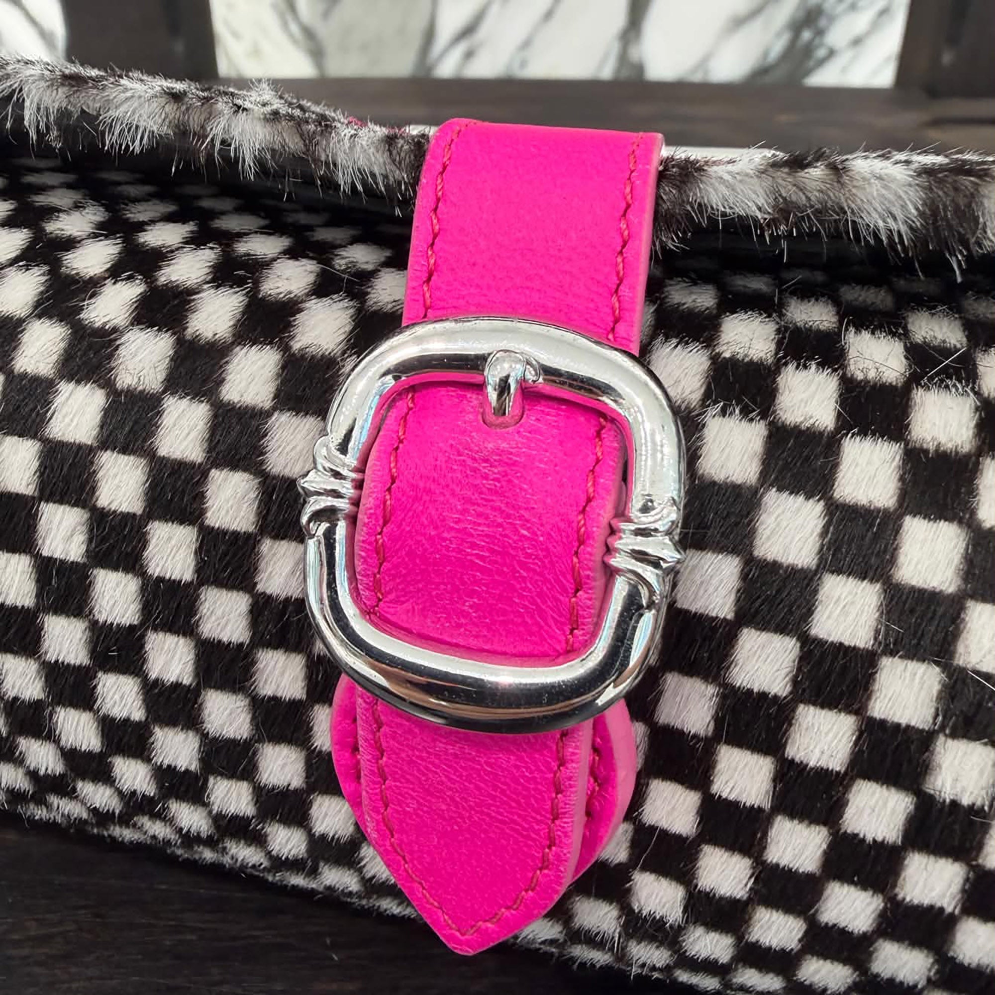CHROME HEARTS 3 Cross Leather Patch Harako Jewelry Roll Case クロムハーツ 3クロスレザーパッチ ハラコ ジュエリーロールケース