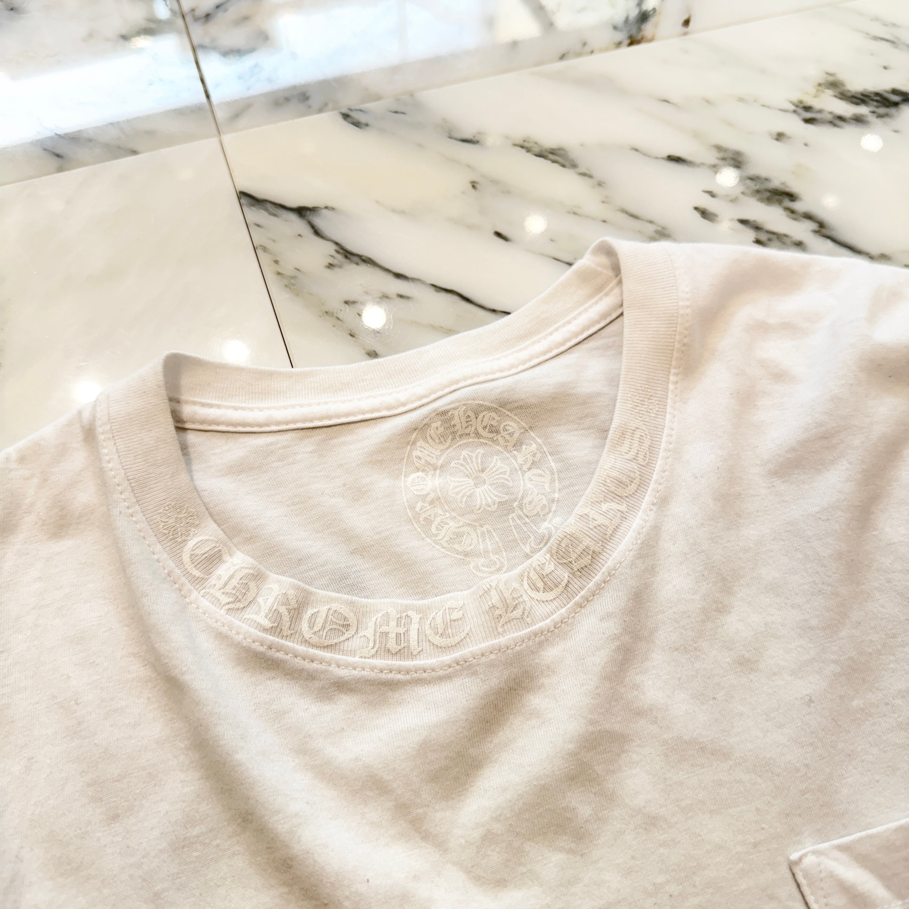 CHROME HEARTS Old English Neck Logo Long Sleeve Tee Size M クロムハーツ オールドイングリッシュ ネックロゴ ロングスリーブTシャツ サイズM