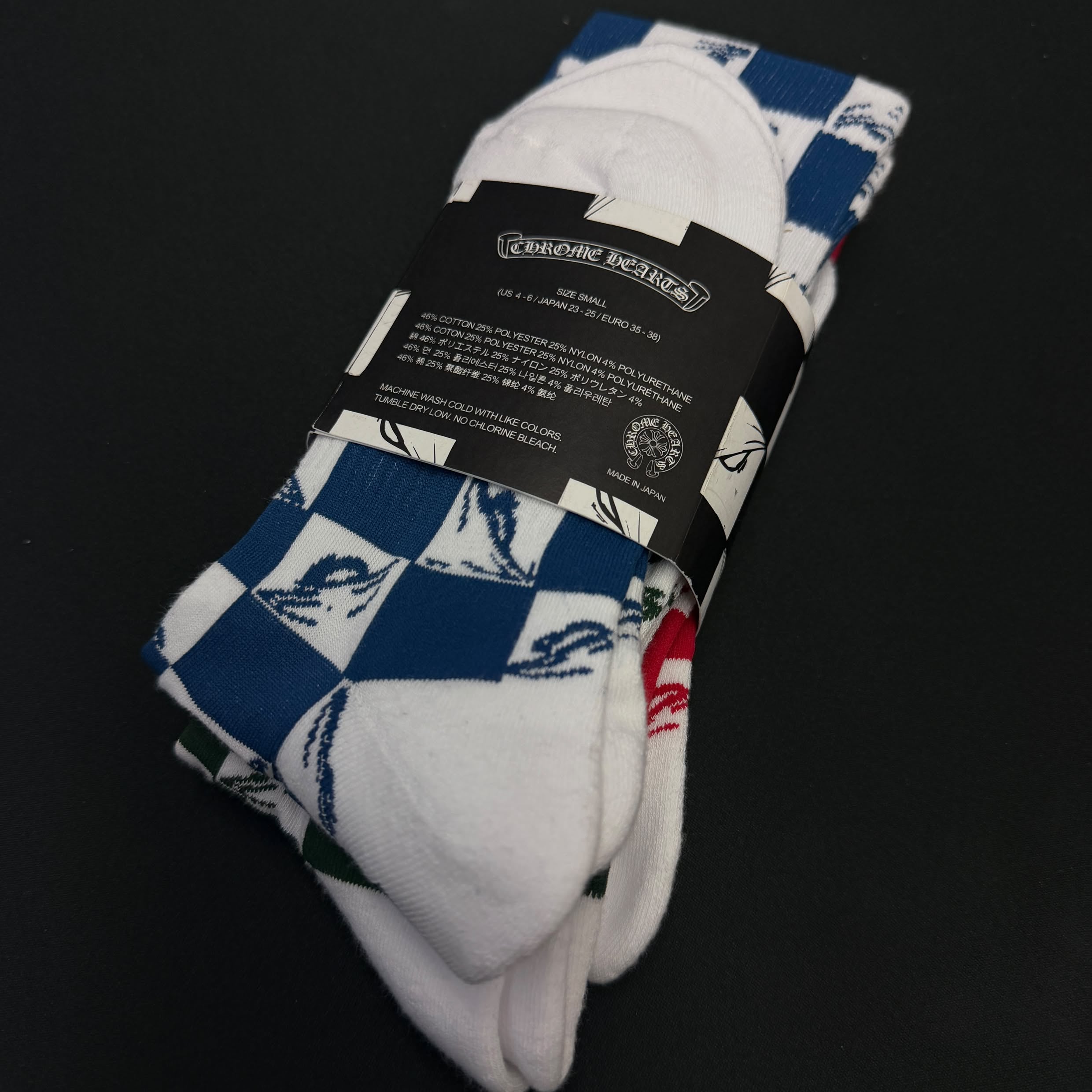 CHROME HEARTS×MATTY BOY 99 Eyes Multi Collar Socks Size S(23-25cm) クロムハーツ×マッティボーイ 99アイズ マルチカラーソックス  サイズS(23-25cm)