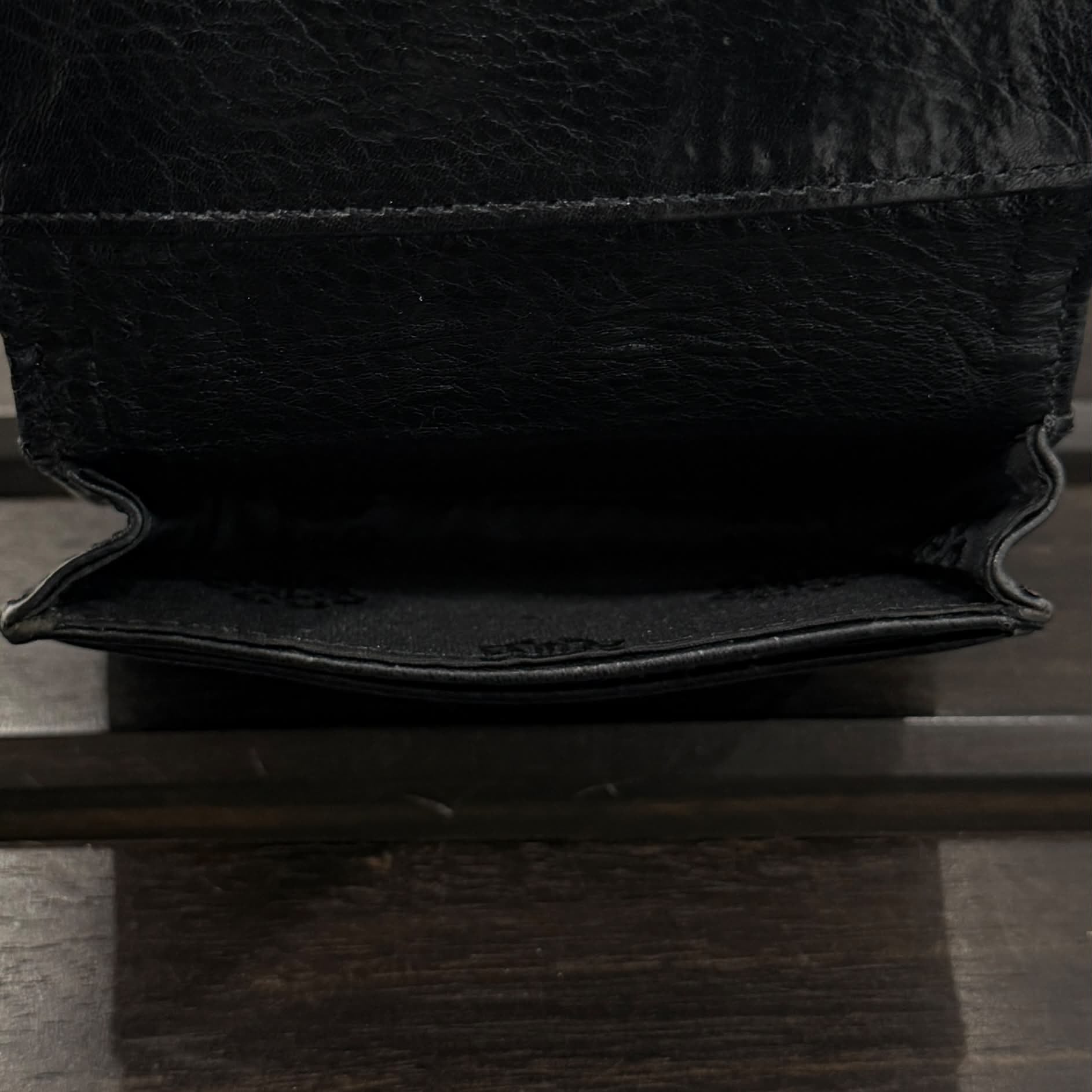 CHROME HEARTS Scroll Label Leather Card Case クロムハーツ