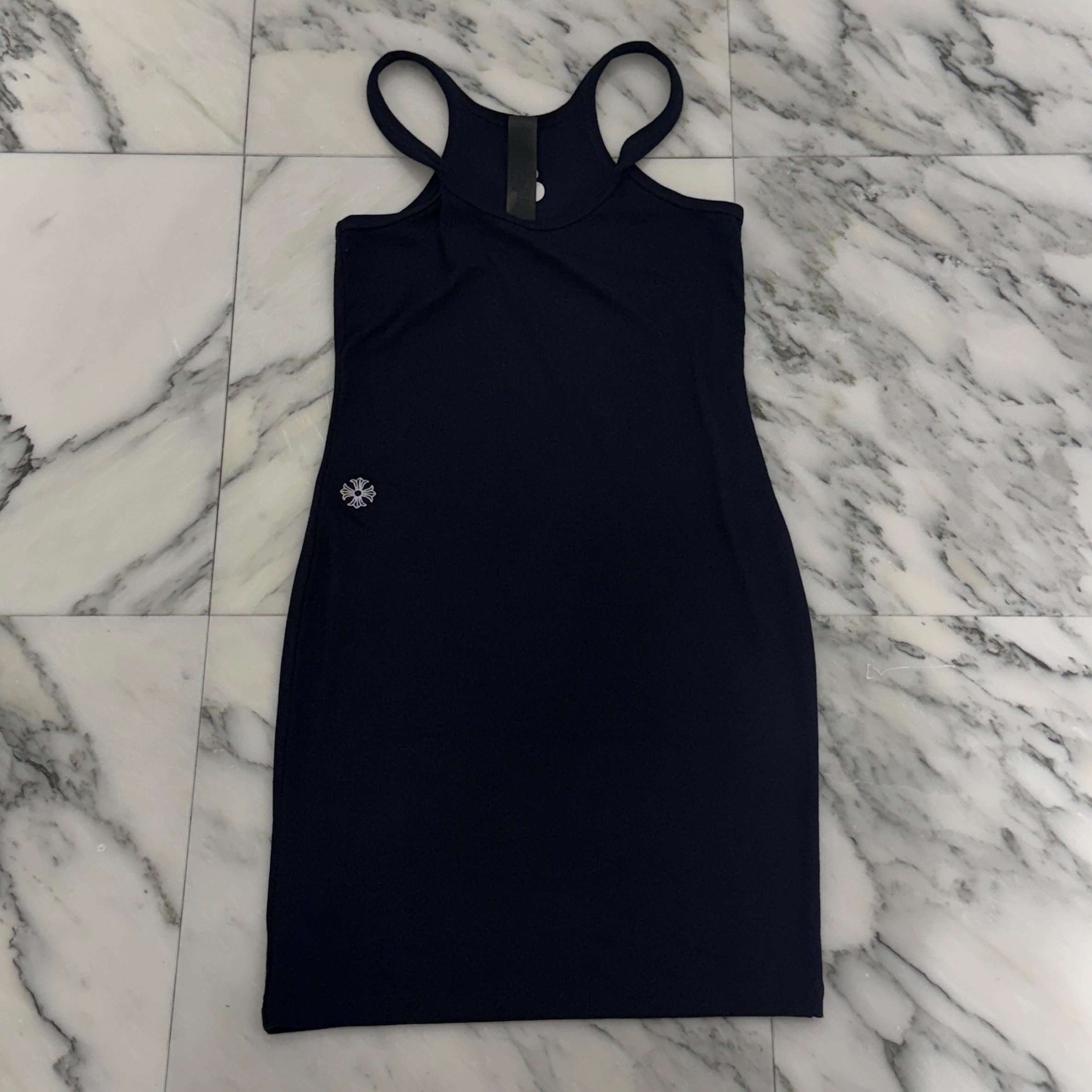 CHROME HEARTS Y NOT CH Logo Embroidery Camisole Size Size S クロムハーツ ワイノット CH刺繡 リブド ワンジー ボディスーツ サイズS