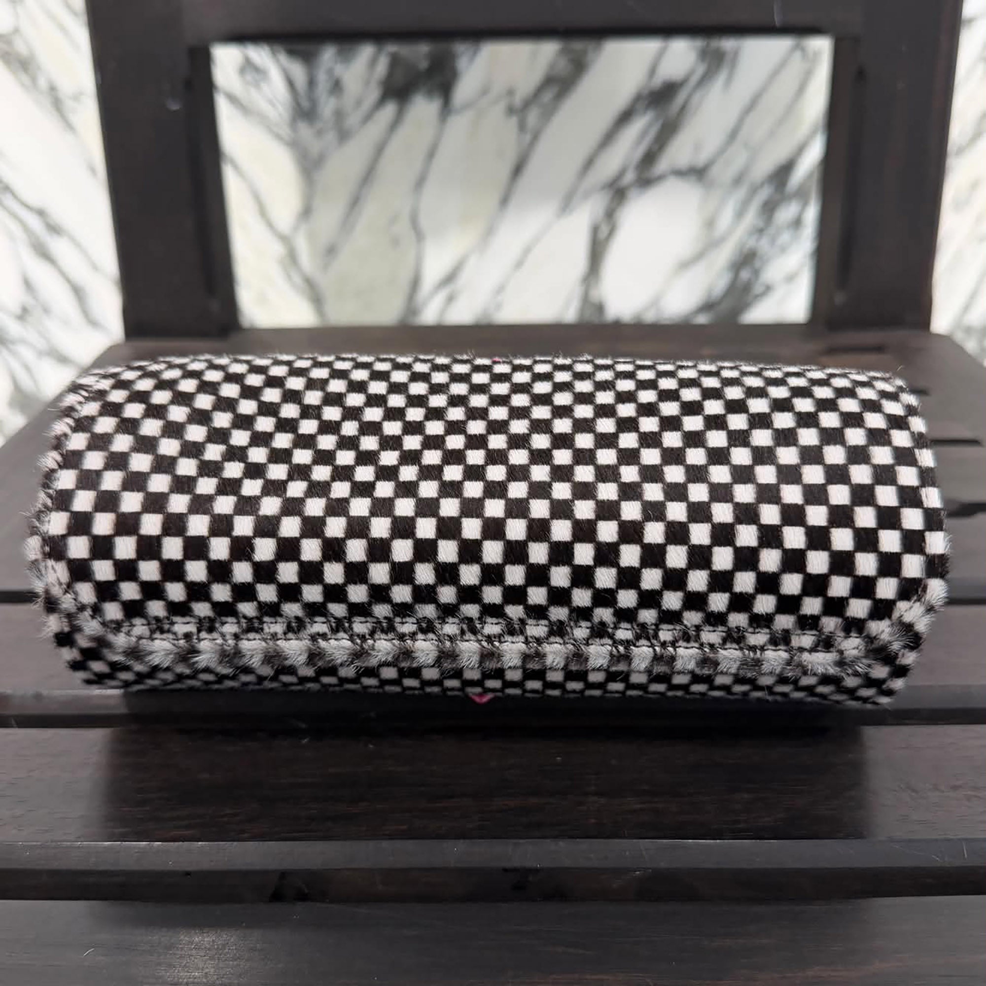CHROME HEARTS 3 Cross Leather Patch Harako Jewelry Roll Case クロムハーツ 3クロスレザーパッチ ハラコ ジュエリーロールケース