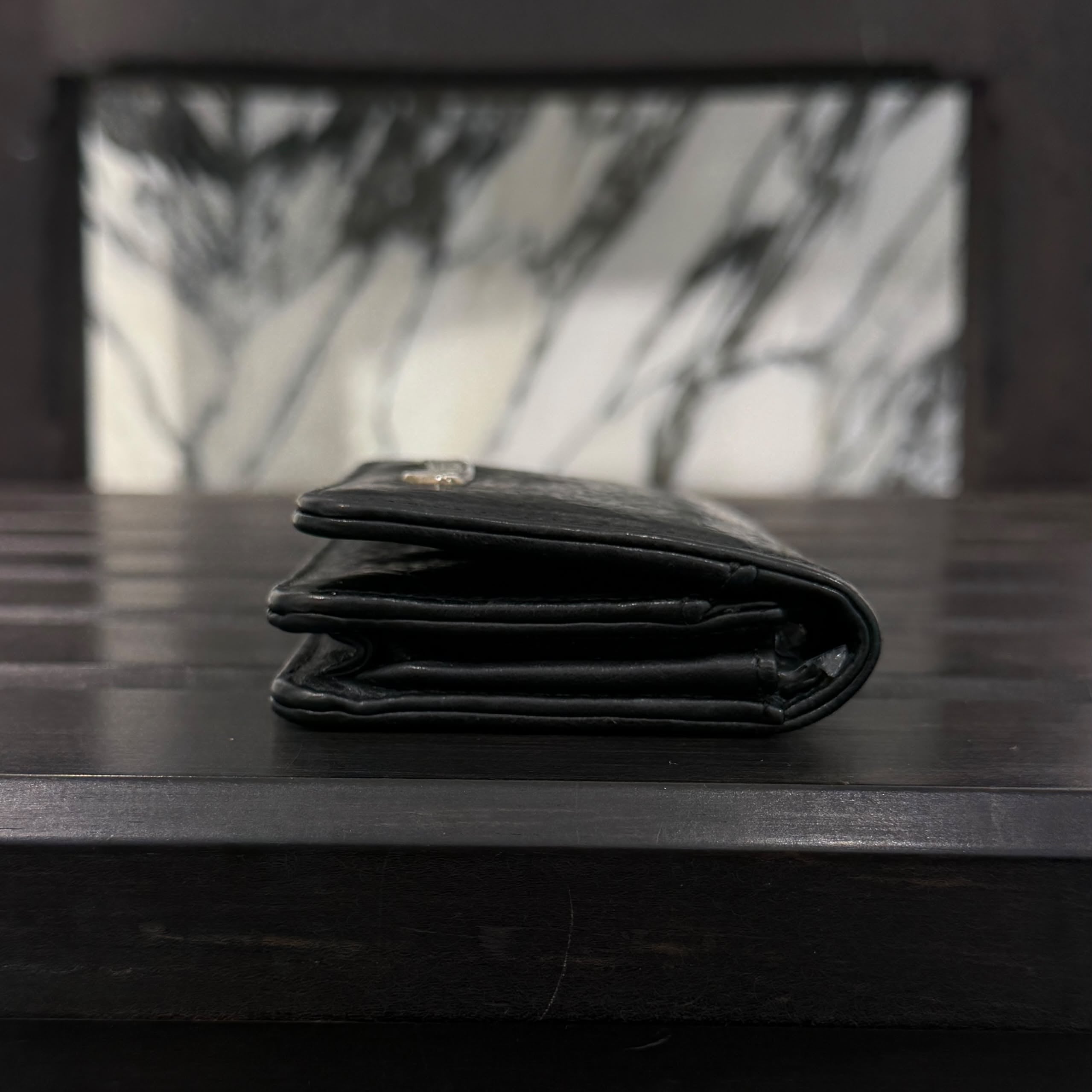CHROME HEARTS Scroll Label Leather Card Case クロムハーツ