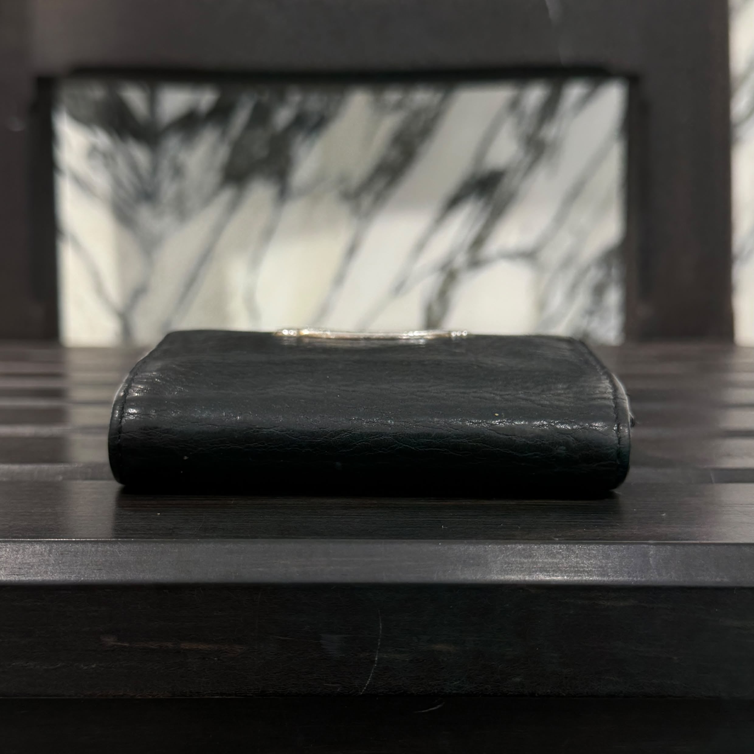 CHROME HEARTS Scroll Label Leather Card Case クロムハーツ