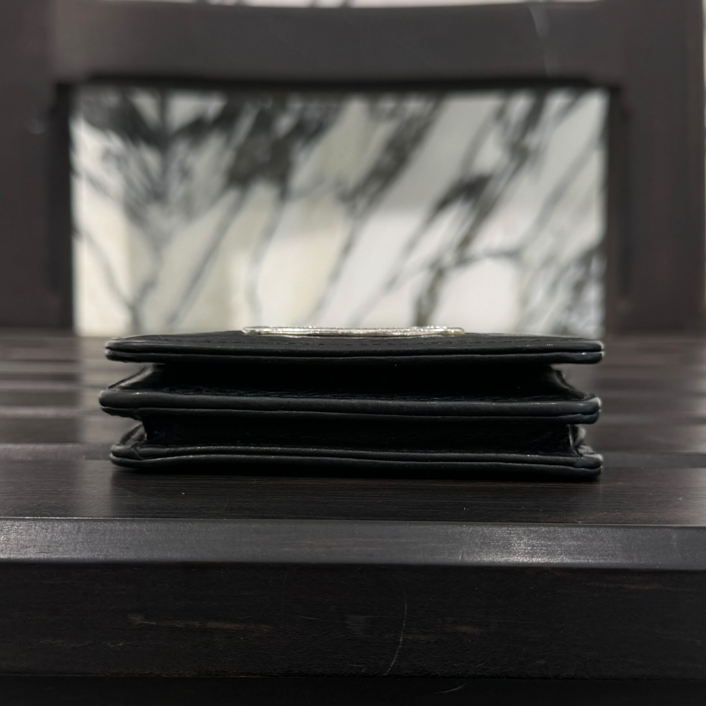 CHROME HEARTS Scroll Label Leather Card Case クロムハーツ スクロールラベル レザーカードケース