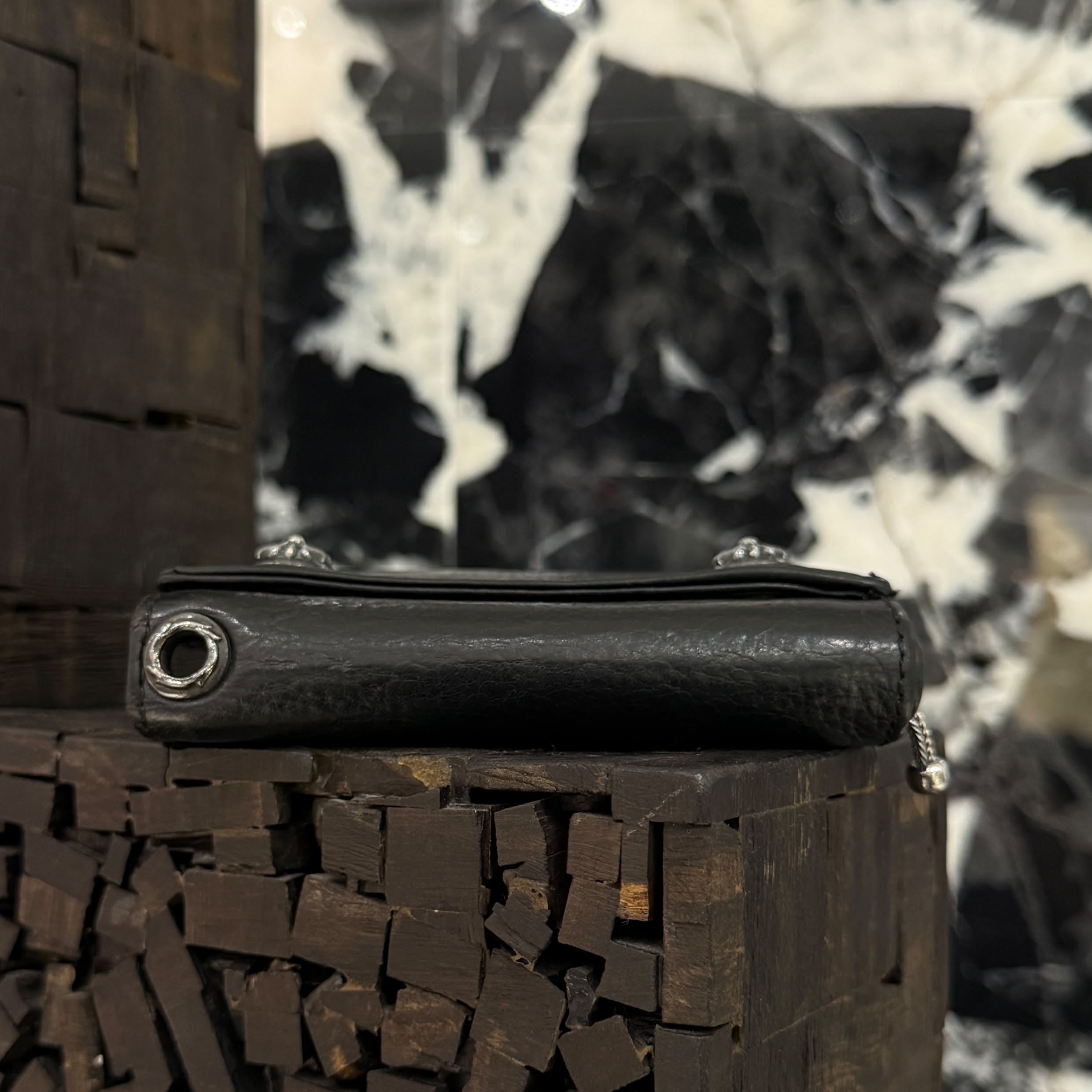CHROME HEARTS 3 FOLD Cross Ball Button Leather Wallet クロムハーツ 3フォールド クロスボールボタン レザーウォレット