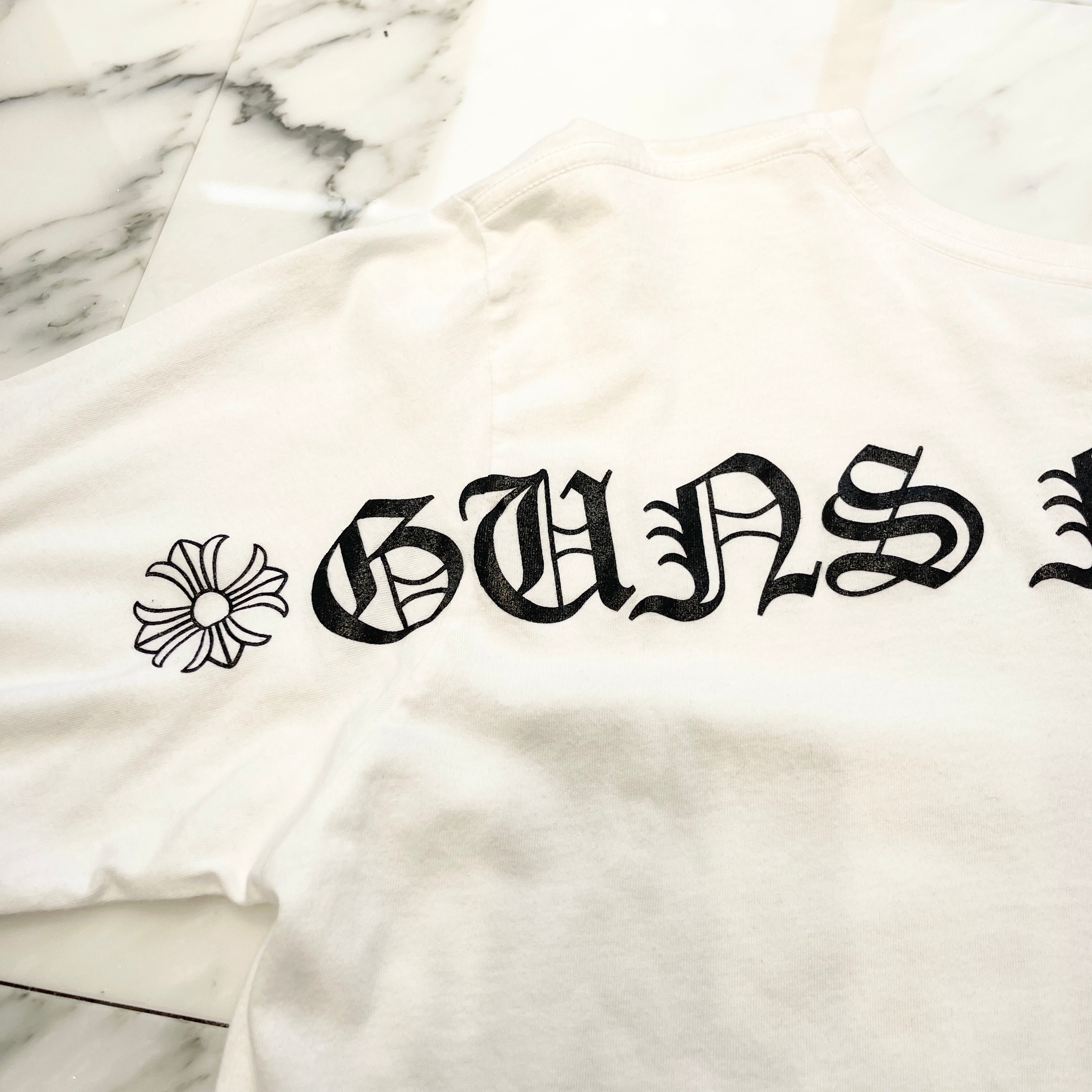 CHROME HEARTS × Guns N' Roses Cross Embroidery Long Sleeve Tee