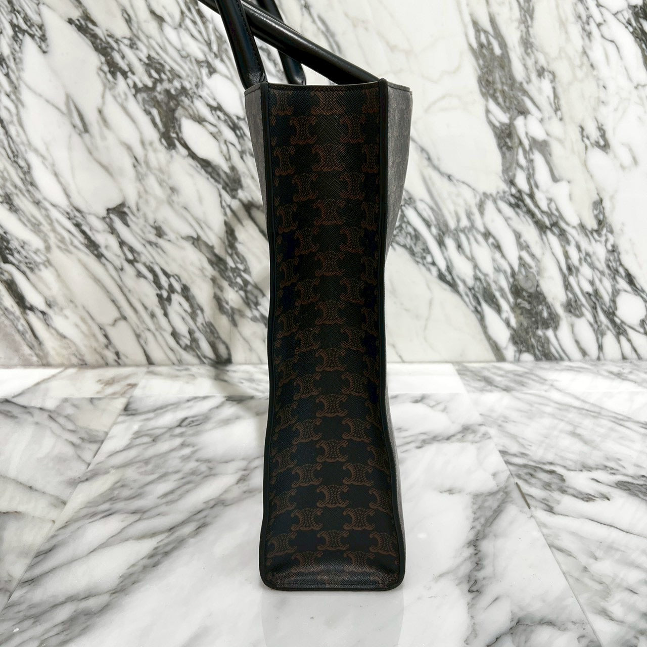 CELINE Horizontal Cabas Triomphe Canvas Tote Bag 197012CIM.38SI セリーヌ ホリゾンタル カバ トリオンスキャンバス トートバッグ