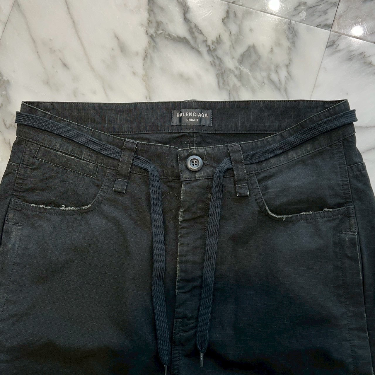 BALENCIAGA 2024AW Multi Pocket Cropped Skater Wide Cargo Pants