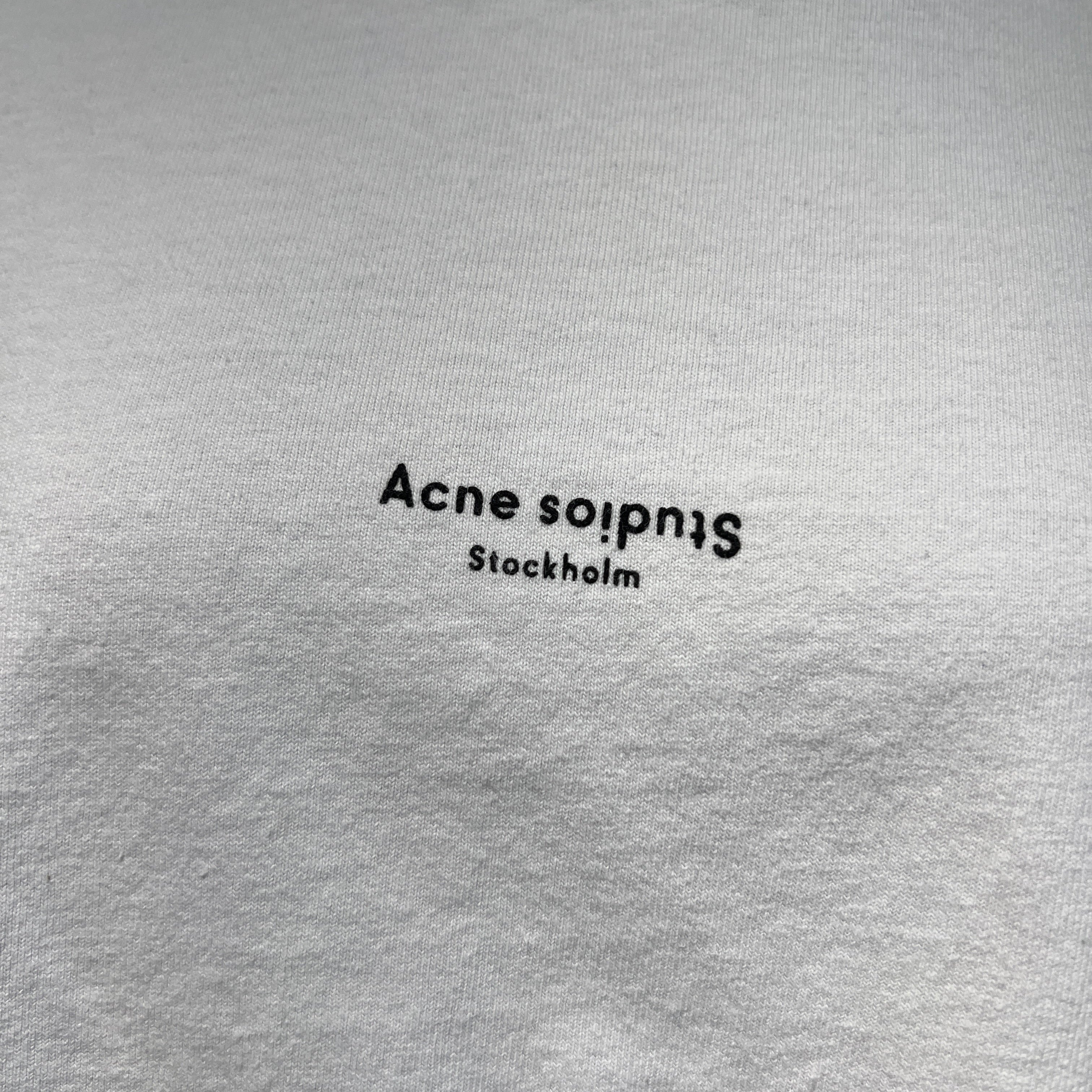 Acne Studios Optic White Reverse Logo Tee FN-MN-TSHI000138 Size S アクネストゥディオズ オプティックホワイト リバースロゴTシャツ サイズS