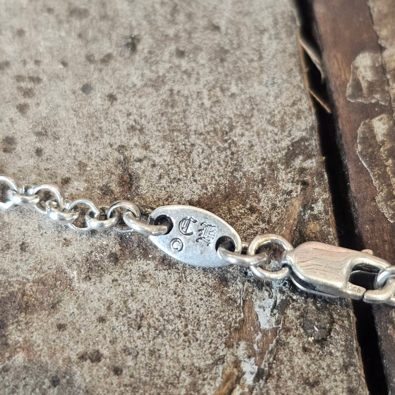 CHROME HEARTS Safety Pin Roll Chain Necklace Size 18 Inch クロムハーツ セーフティピン ロールチェーン ネックレス 18インチ