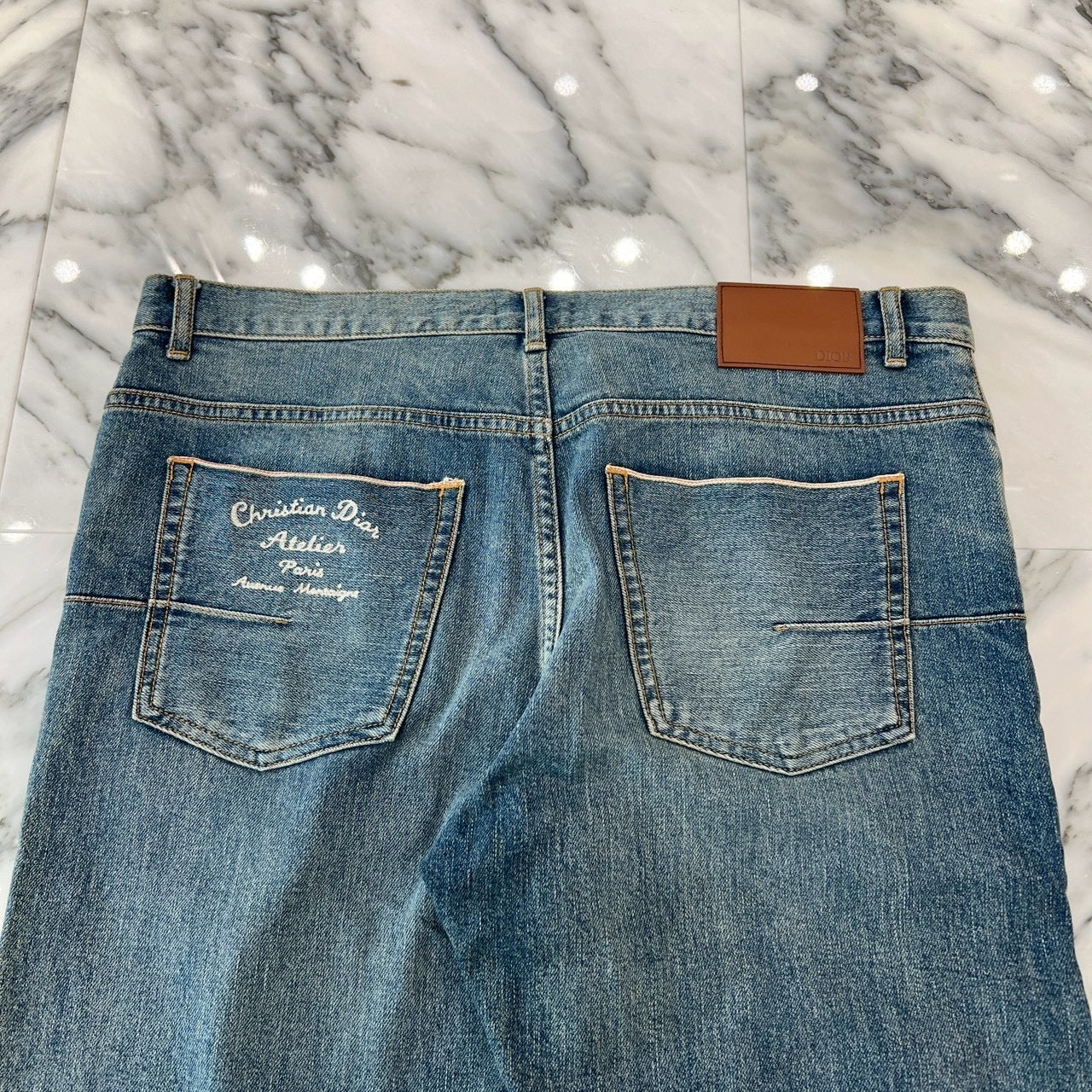 DIOR 2023SS ATELIER Embroidery Slim Fit Denim Pants