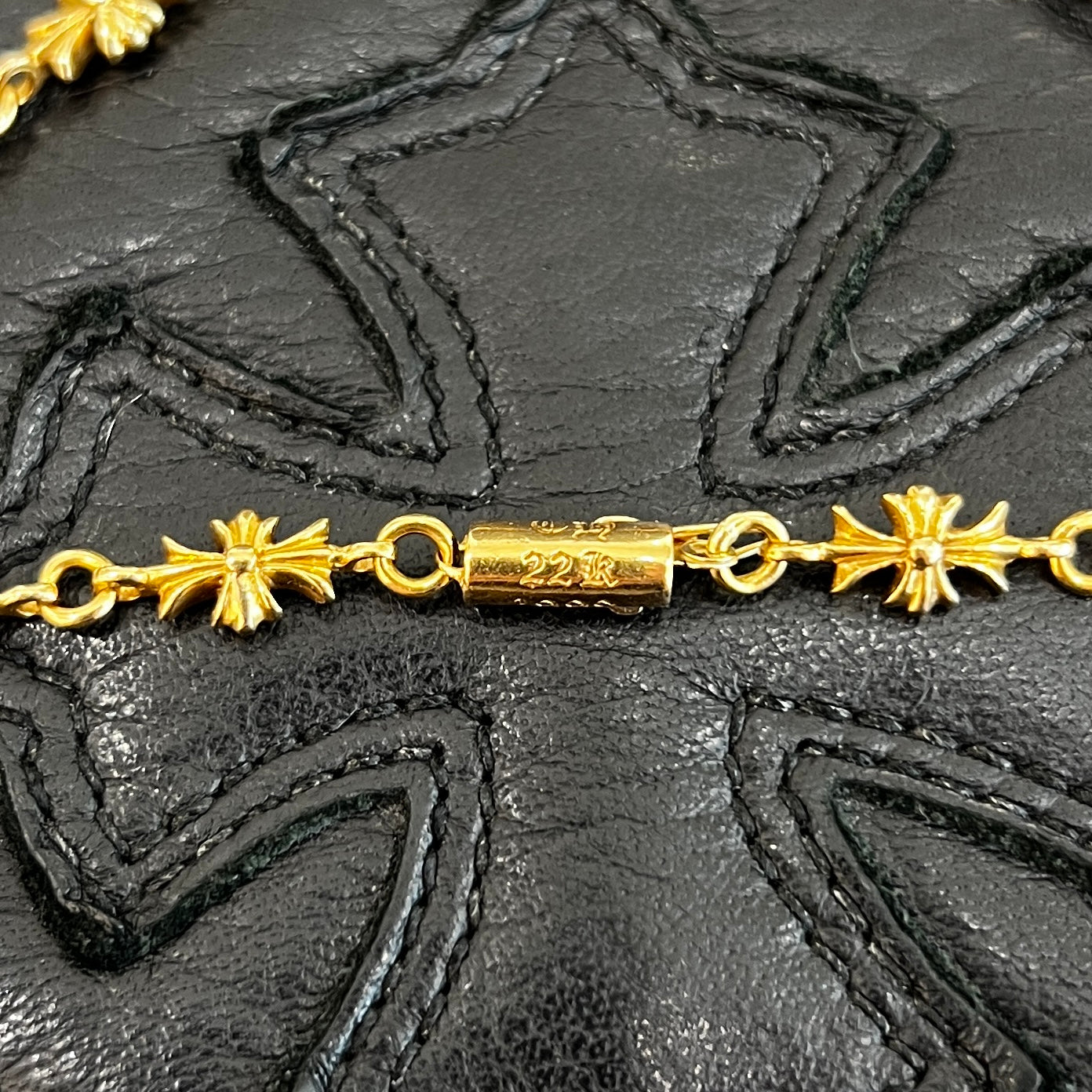 CHROME HEARTS 22K Tiny E CH Plus Bracelet 13 LINK クロムハーツ 22K