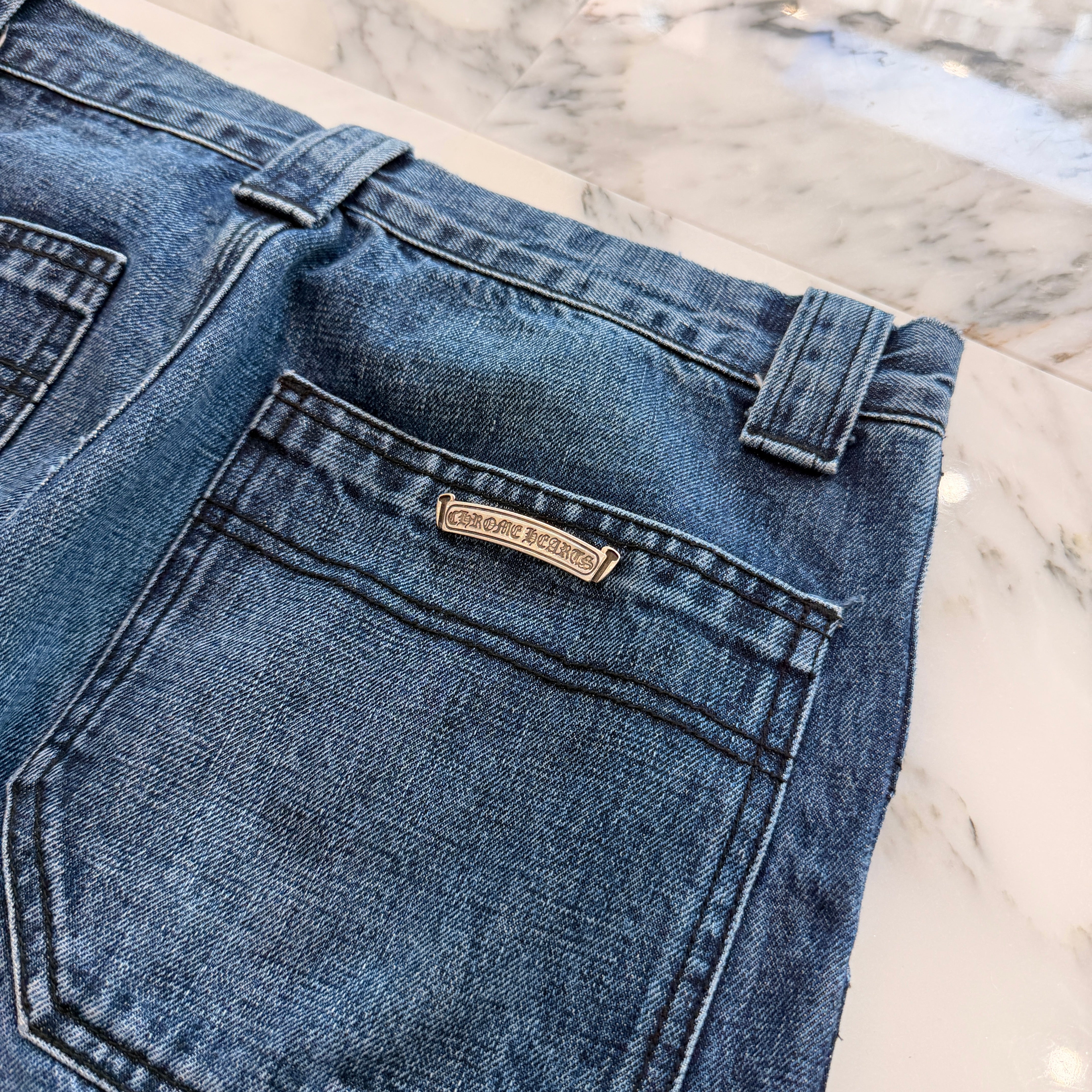 CHROME HEARTS Cross Ball Button Denim Pants Size 30 クロムハーツ クロスボールボタン デニムパンツ サイズ30