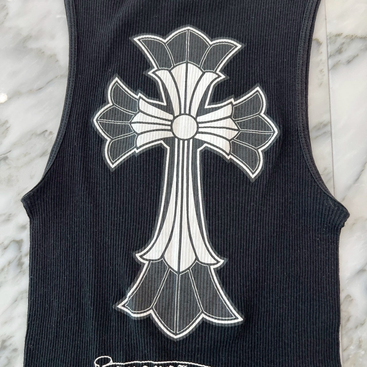 CHROME HEARTS Double CH Cross Print Tank Top Size S クロムハーツ ダブル CHクロスプリント タンクトップ サイズS
