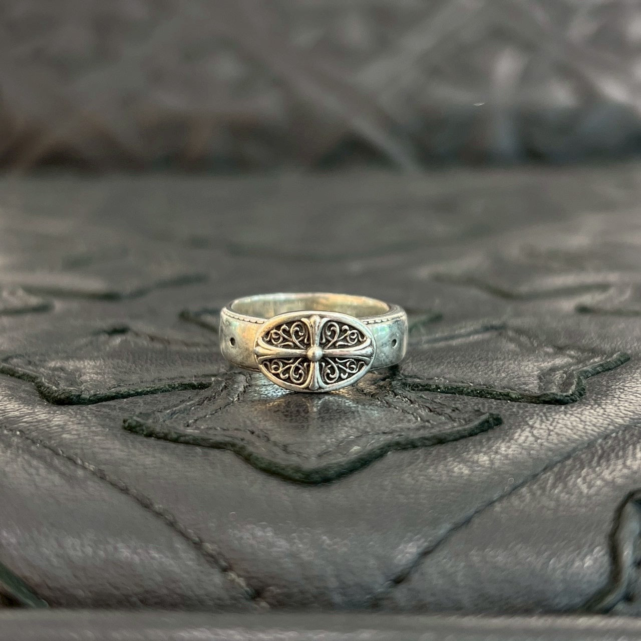 CHROME HEARTS Classic Oval Cross Belt Ring Size 11.5号 クロムハーツ クラシック オーバルクロス ベルトリング サイズ11.5号