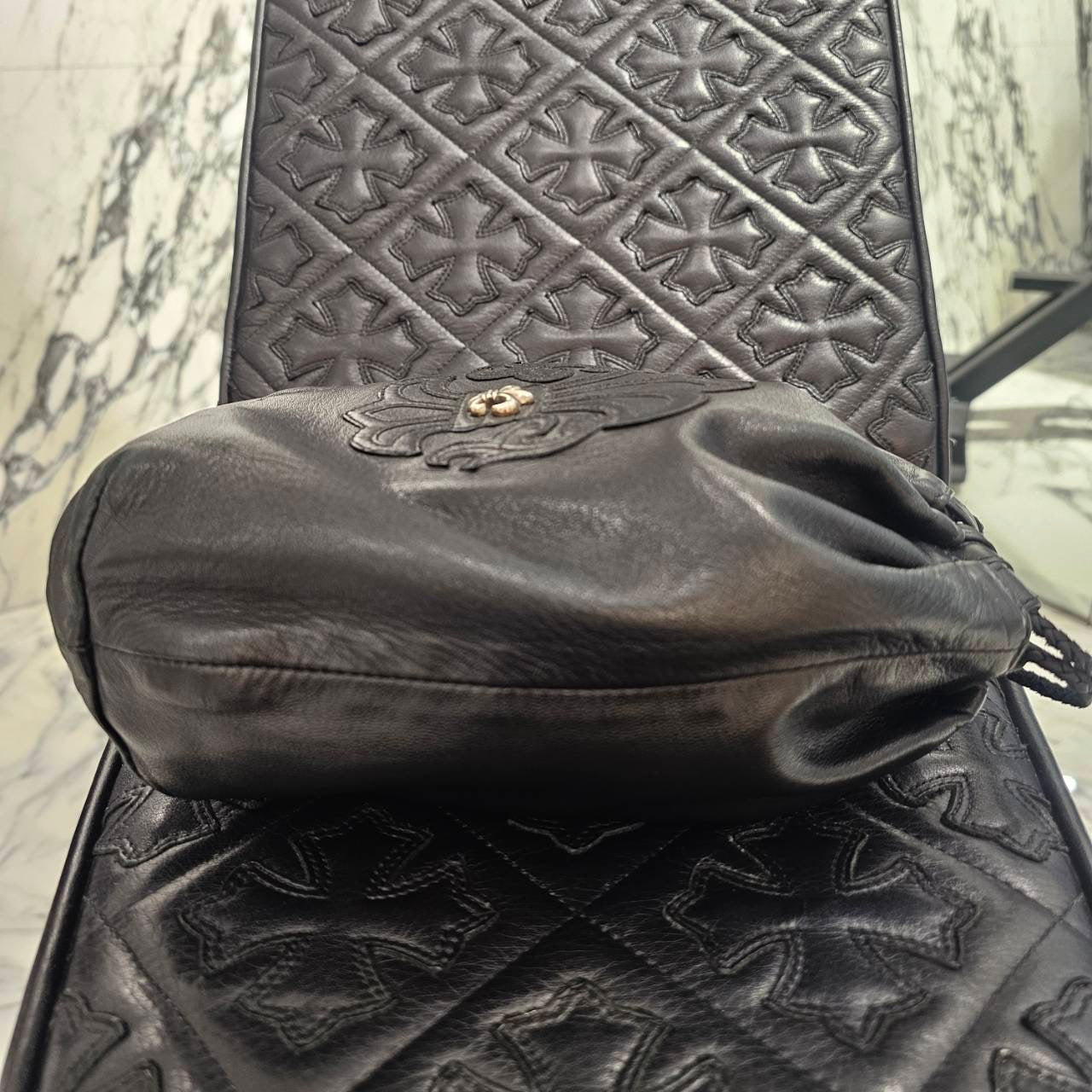 CHROME HEARTS BS FLARE PATCH DRW STRNG SACK クロムハーツ BSフレアパッチ ドローストリング 巾着