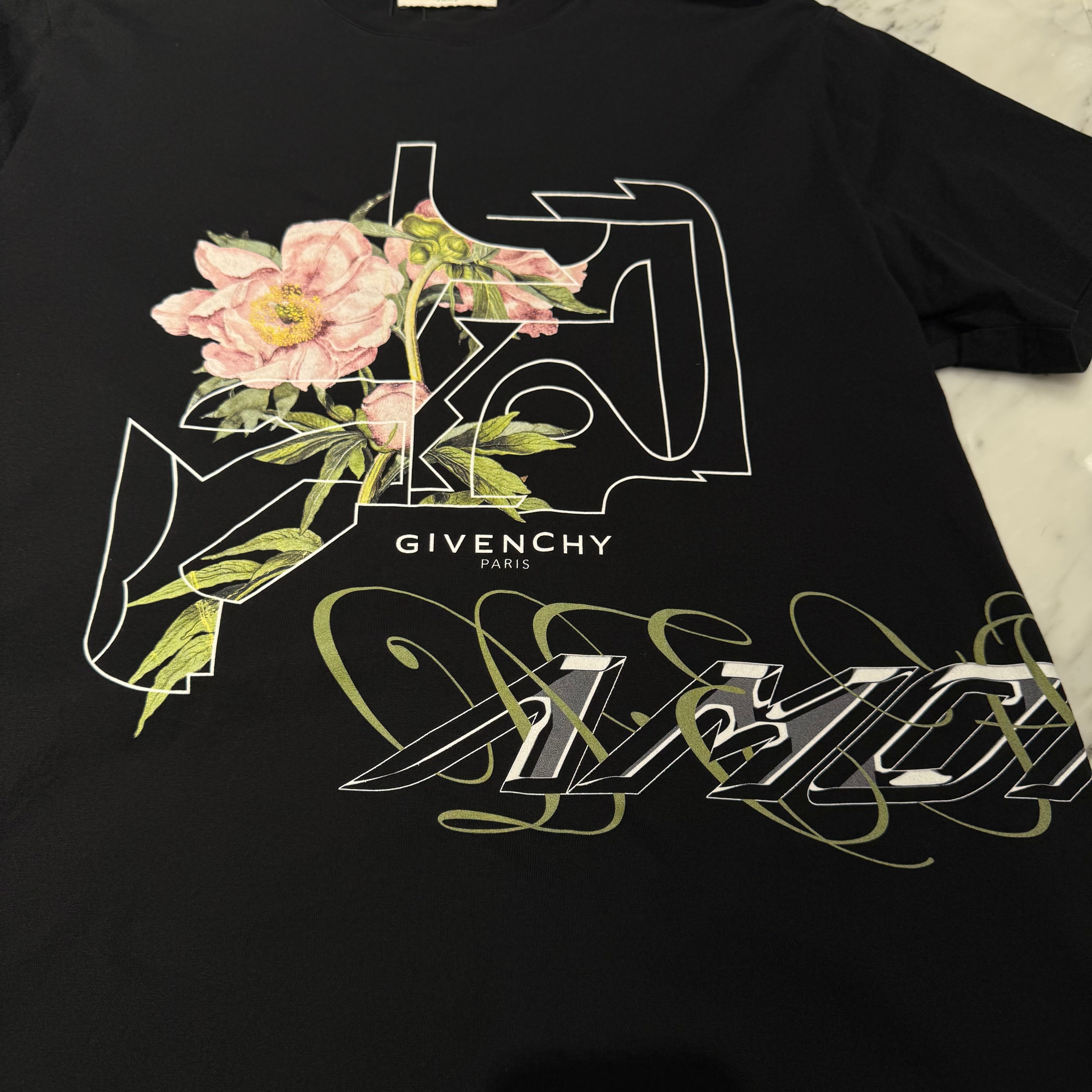 GIVENCHY 2020SS Peony Print Tee BM70WK3002 Size XS ジバンシィ ピオニープリントTシャツ サイズXS