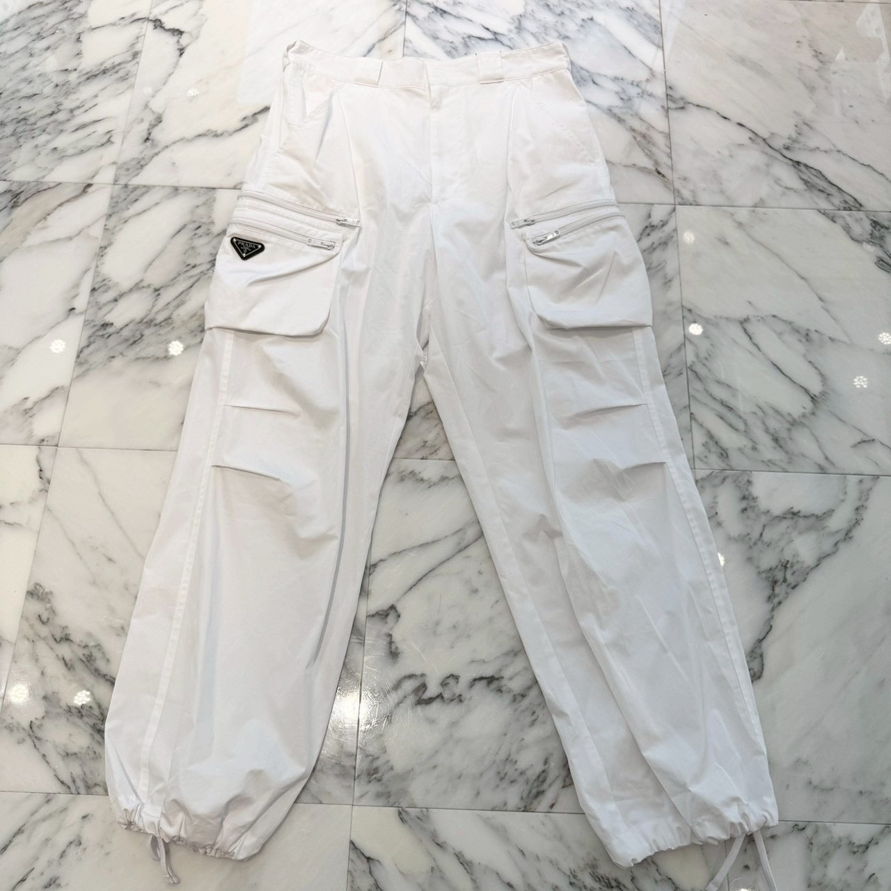 PRADA 2023SS Triangle Logo Plate Multi Pocket Cargo Pants SPH392 S000 1XV2 Size S プラダ トライアングル ロゴプレート マルチポケット カーゴパンツ サイズS
