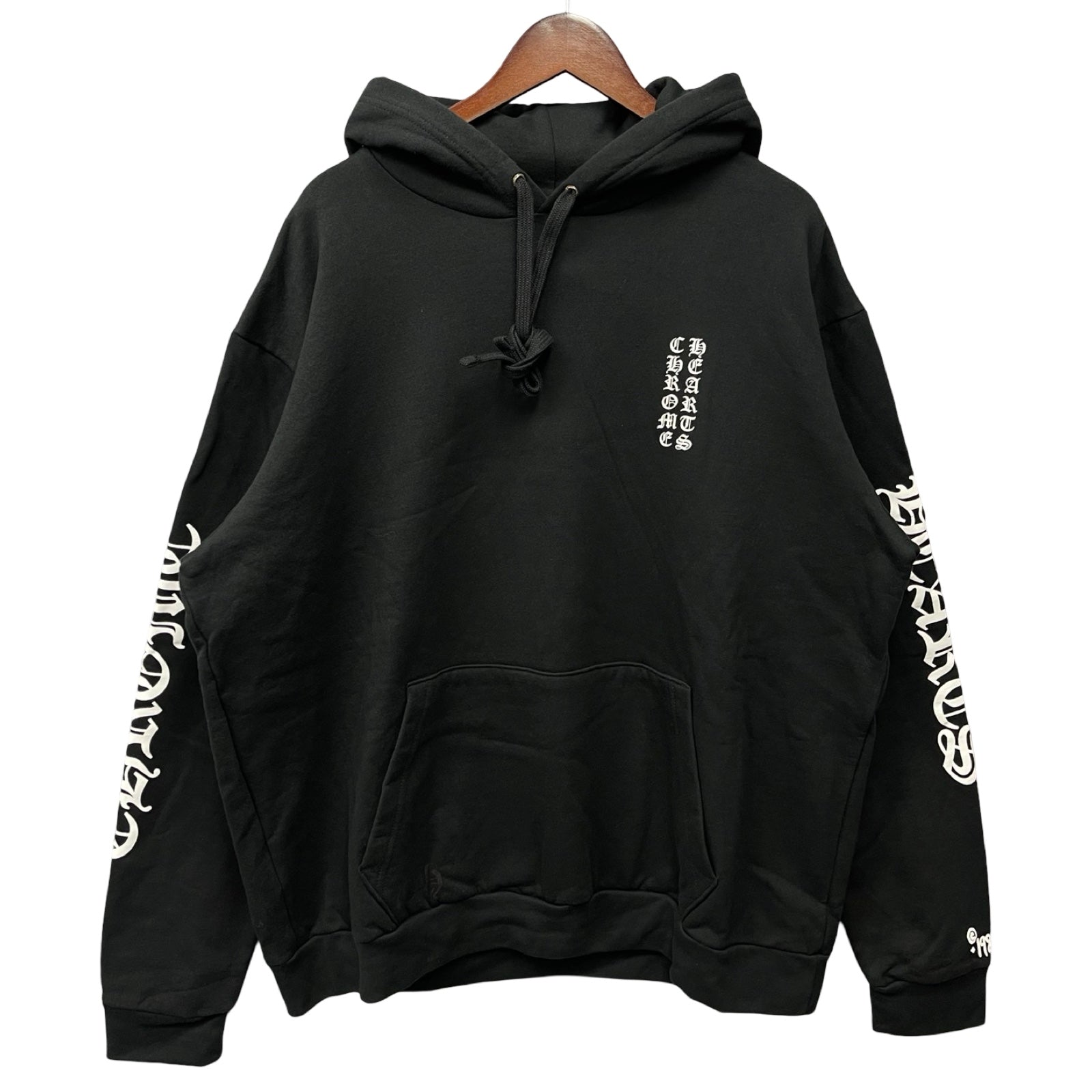 CHROME HEARTS 1998 Vertical Logo Pullover Hoodie Size XXL
