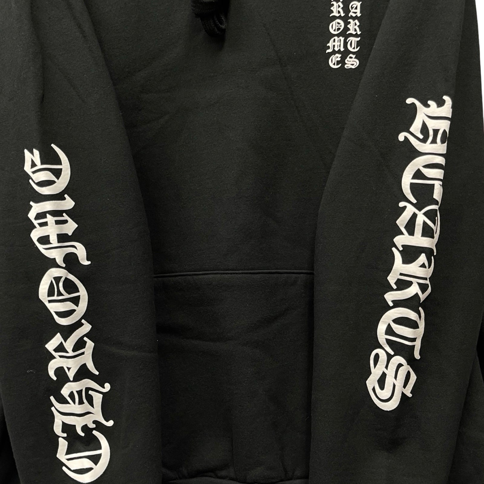 CHROME HEARTS 1998 Vertical Logo Pullover Hoodie Size XXL