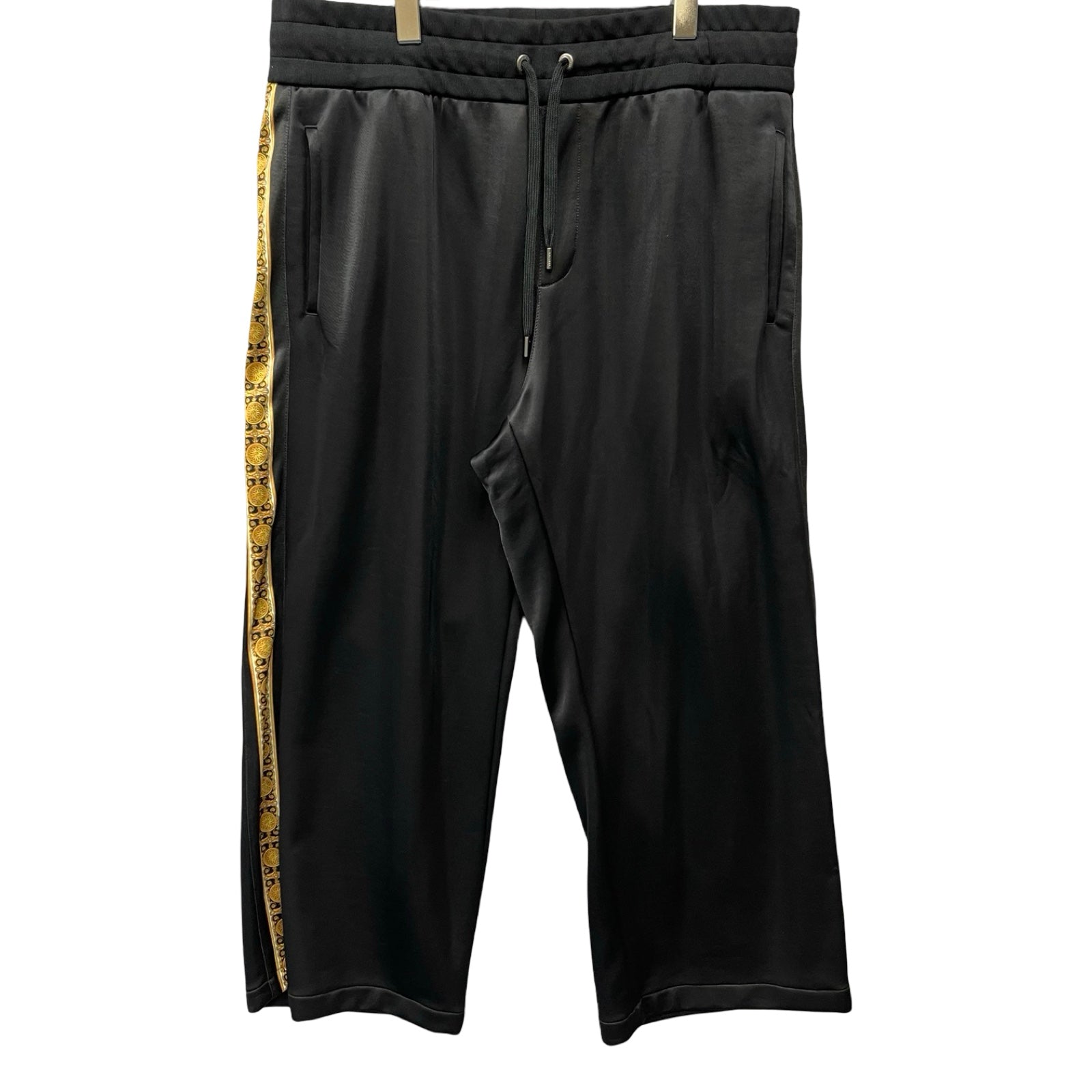 VERSACE 2018SS Baroque Side Print Nylon Jersey Long Pants A79816 A226381 Size 2XL