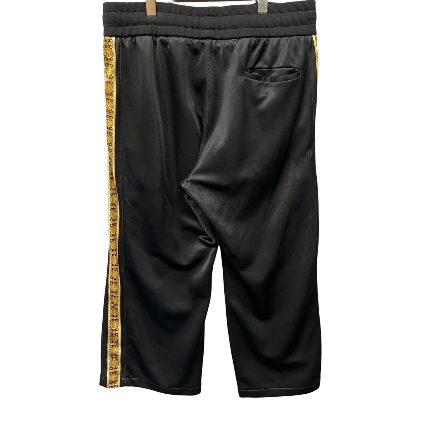 VERSACE 2018SS Baroque Side Print Nylon Jersey Long Pants A79816 A226381 Size 2XL