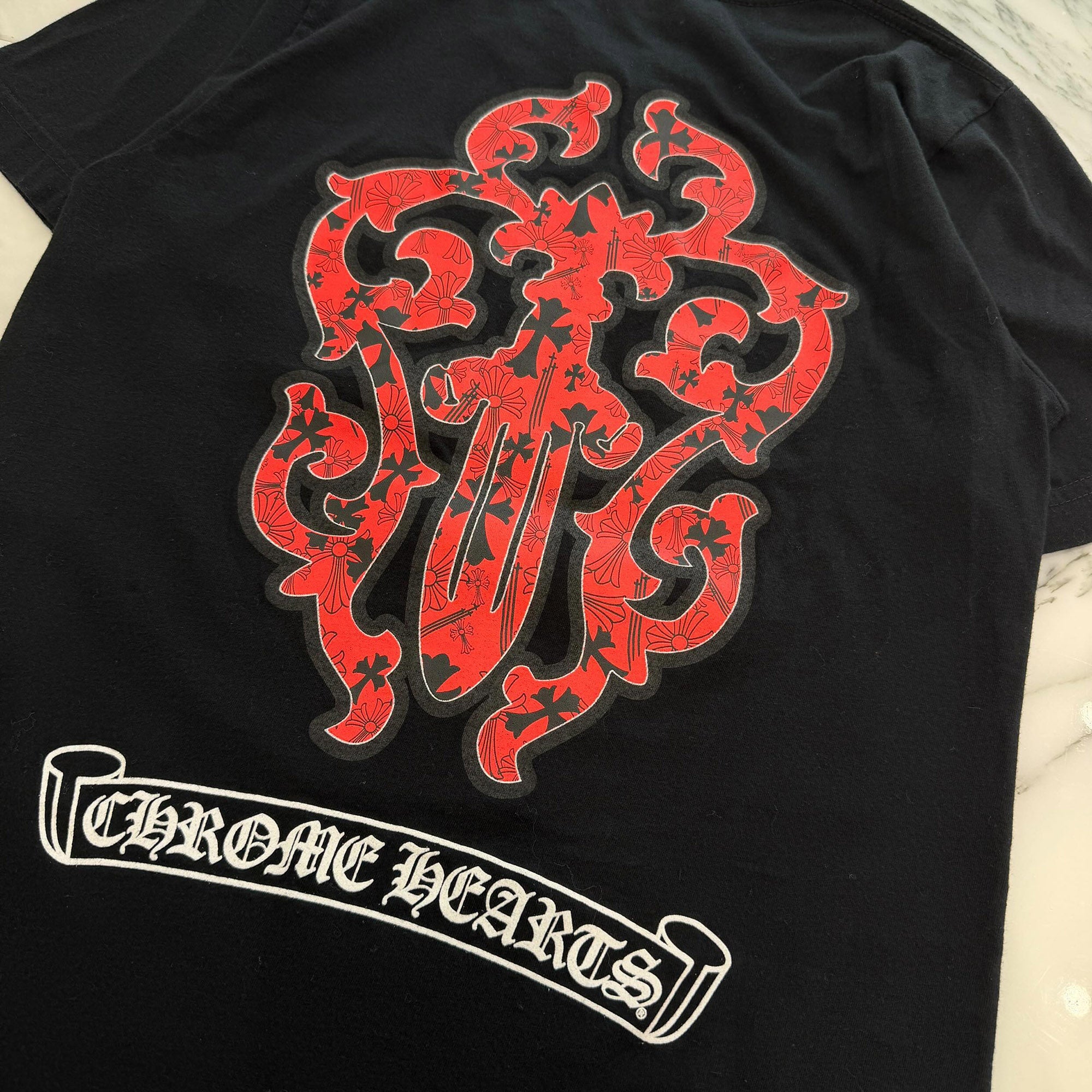 CHROME HEARTS Multi Logo Vine Dagger Tee Size XS クロムハーツ マルチロゴ総柄 ヴァインダガー Tシャツ サイズXS