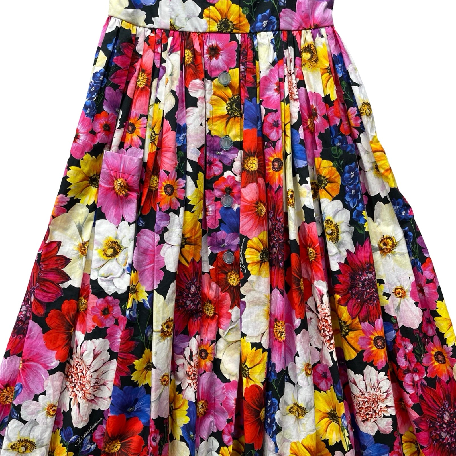 Dolce&Gabbana Floral Print Midi Dress F6ZT0T HS5L8 Size 38