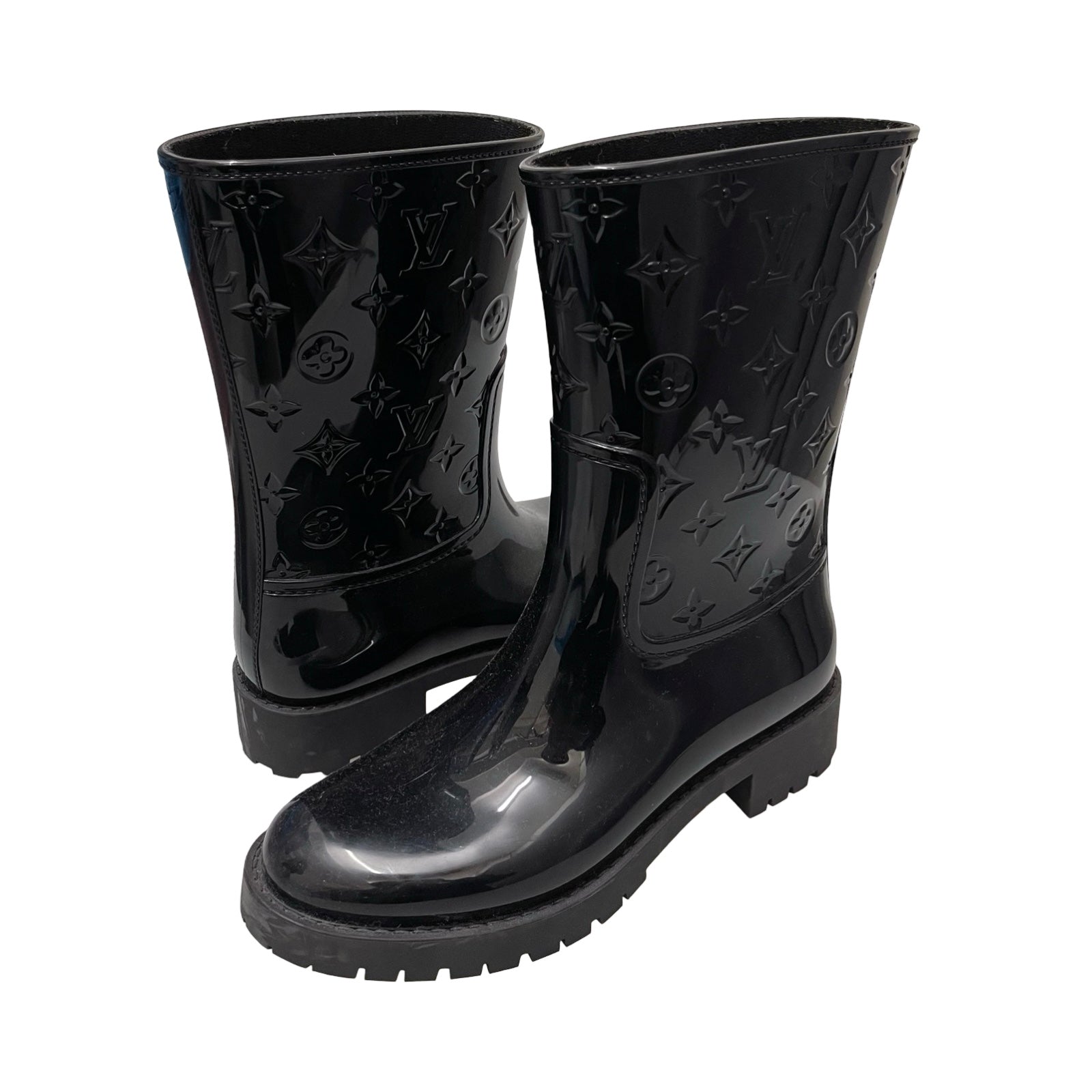 LOUIS VUITTON 2021AW Monogram Drop Line Boots 1A8QV2 Size 40