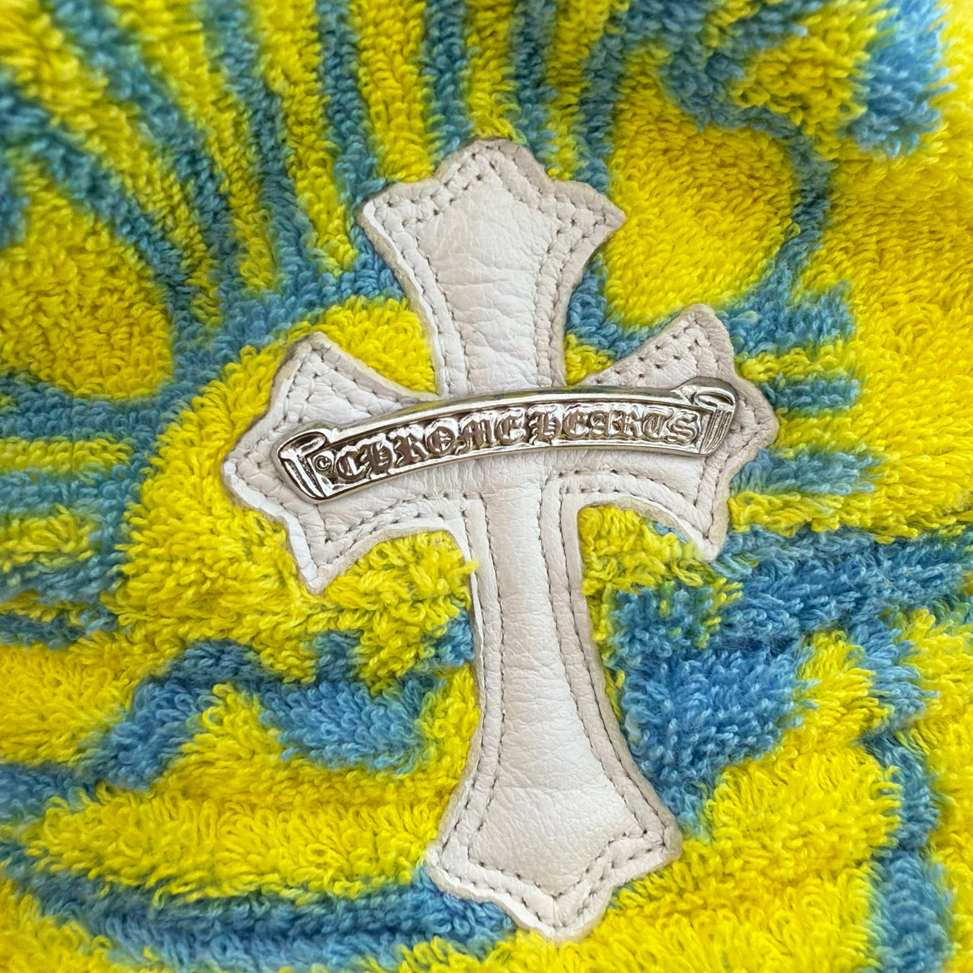 CHROME HEARTS 1 Cross Leather Patch Cotton Bucket Hat Size L (60.5cm) クロムハーツ 1クロス レザーパッチ コットン バケットハット サイズL (60.5cm)
