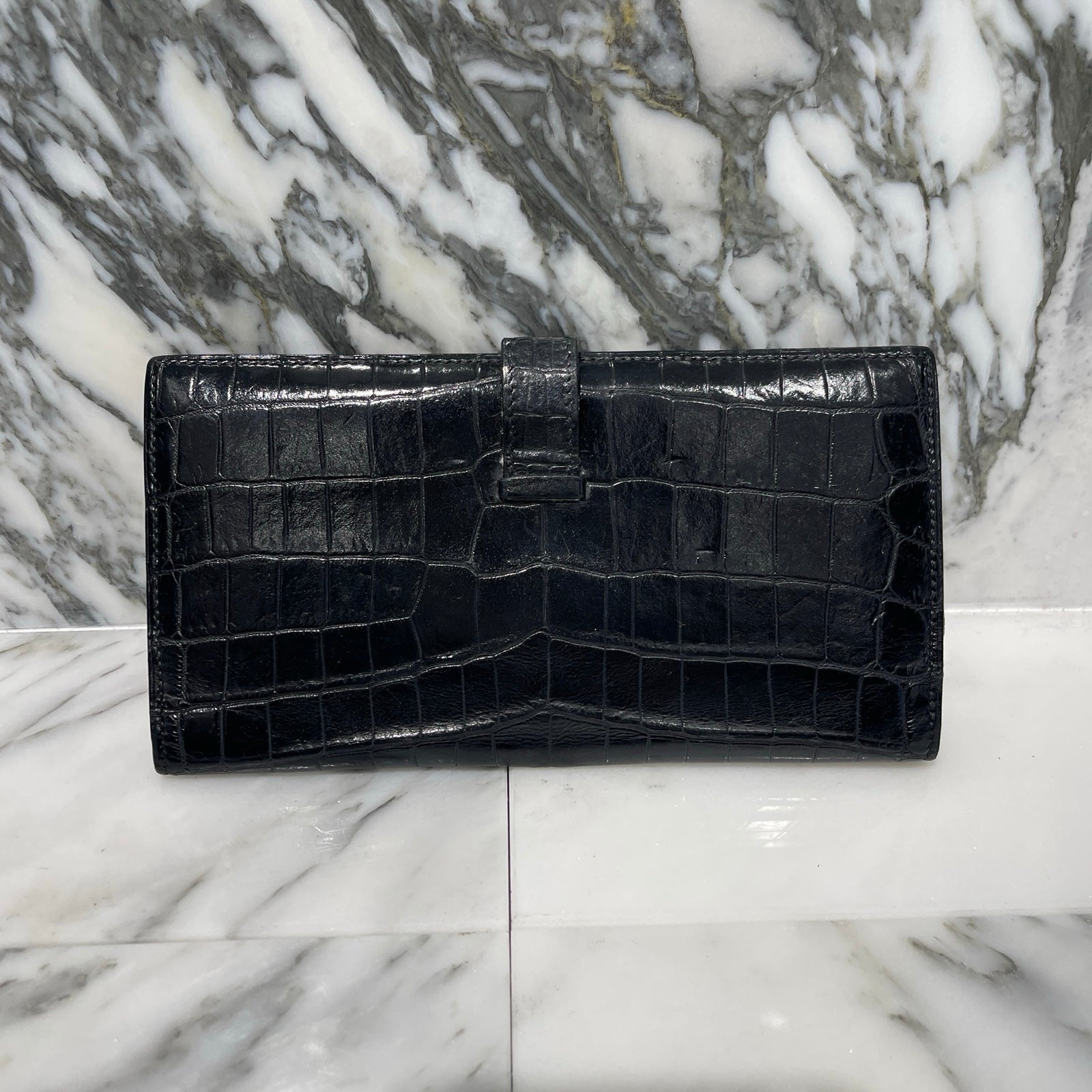 HERMES Bearn Classic Alligator Blue Marine Crocodile エルメス ベアンクラシック アリゲーター ブルーマリン クロコダイル