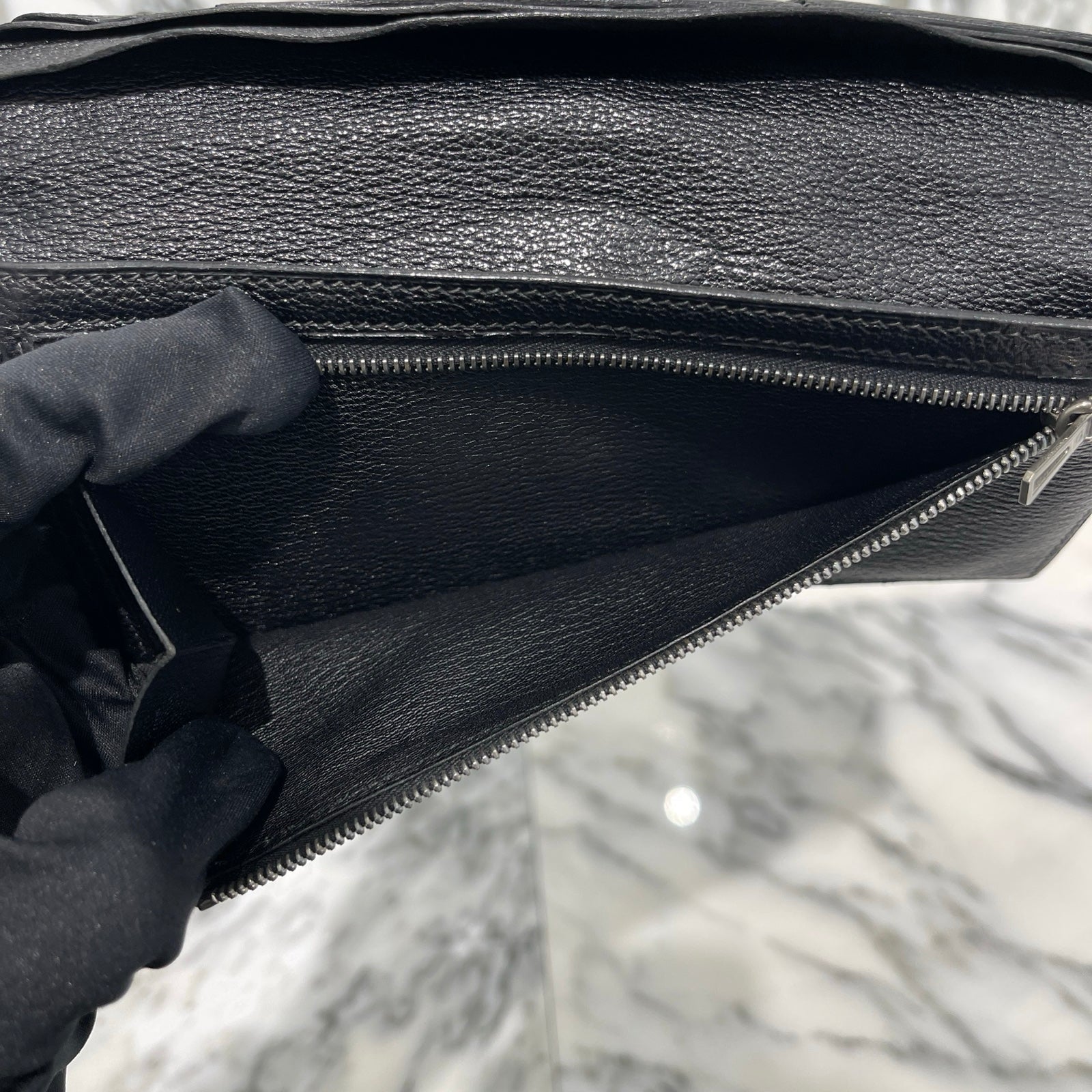 HERMES Bearn Classic Alligator Blue Marine Crocodile エルメス ベアンクラシック アリゲーター ブルーマリン クロコダイル