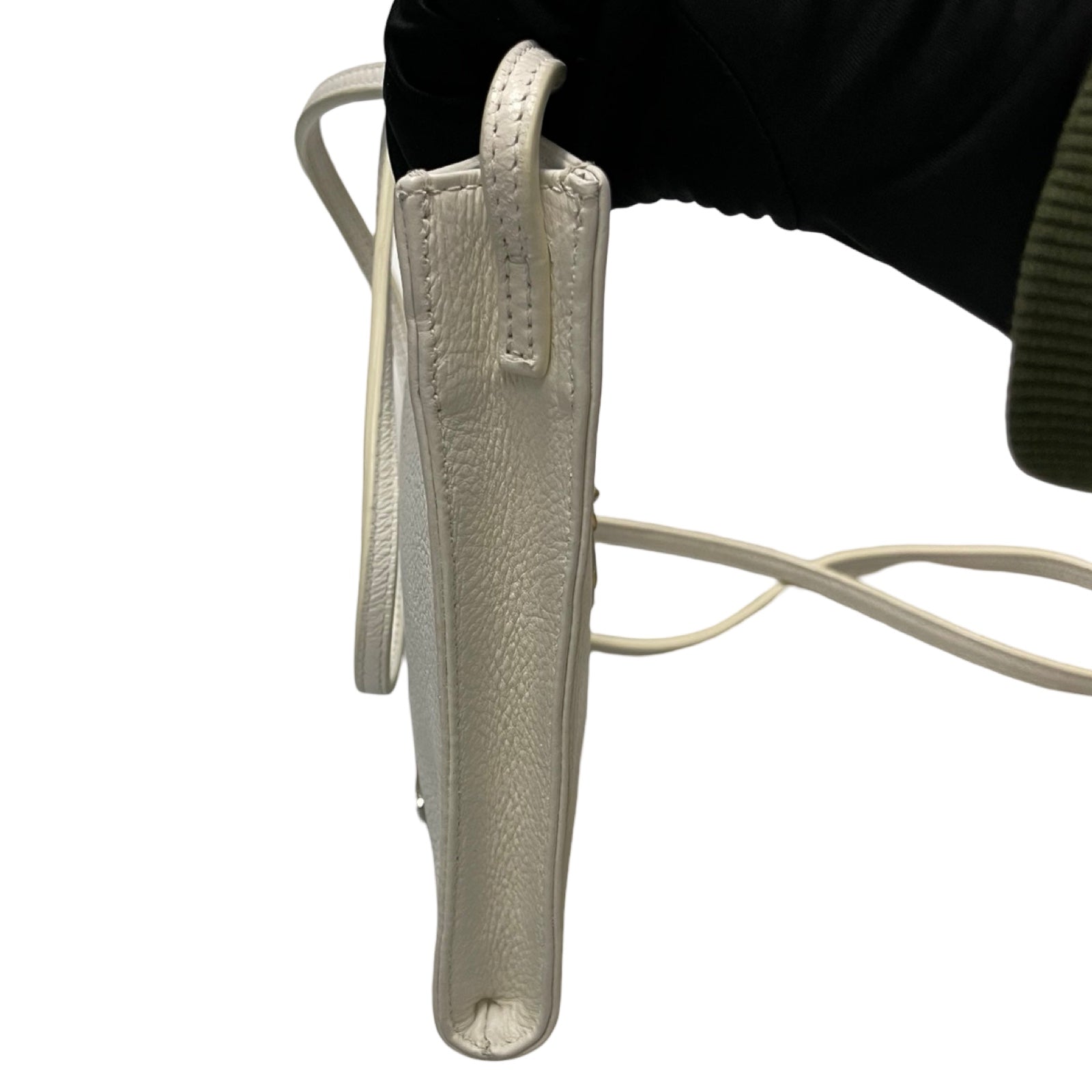 CHROME HEARTS Square Pocket 1 Sliver Cross Patch Leather Shoulder Bag