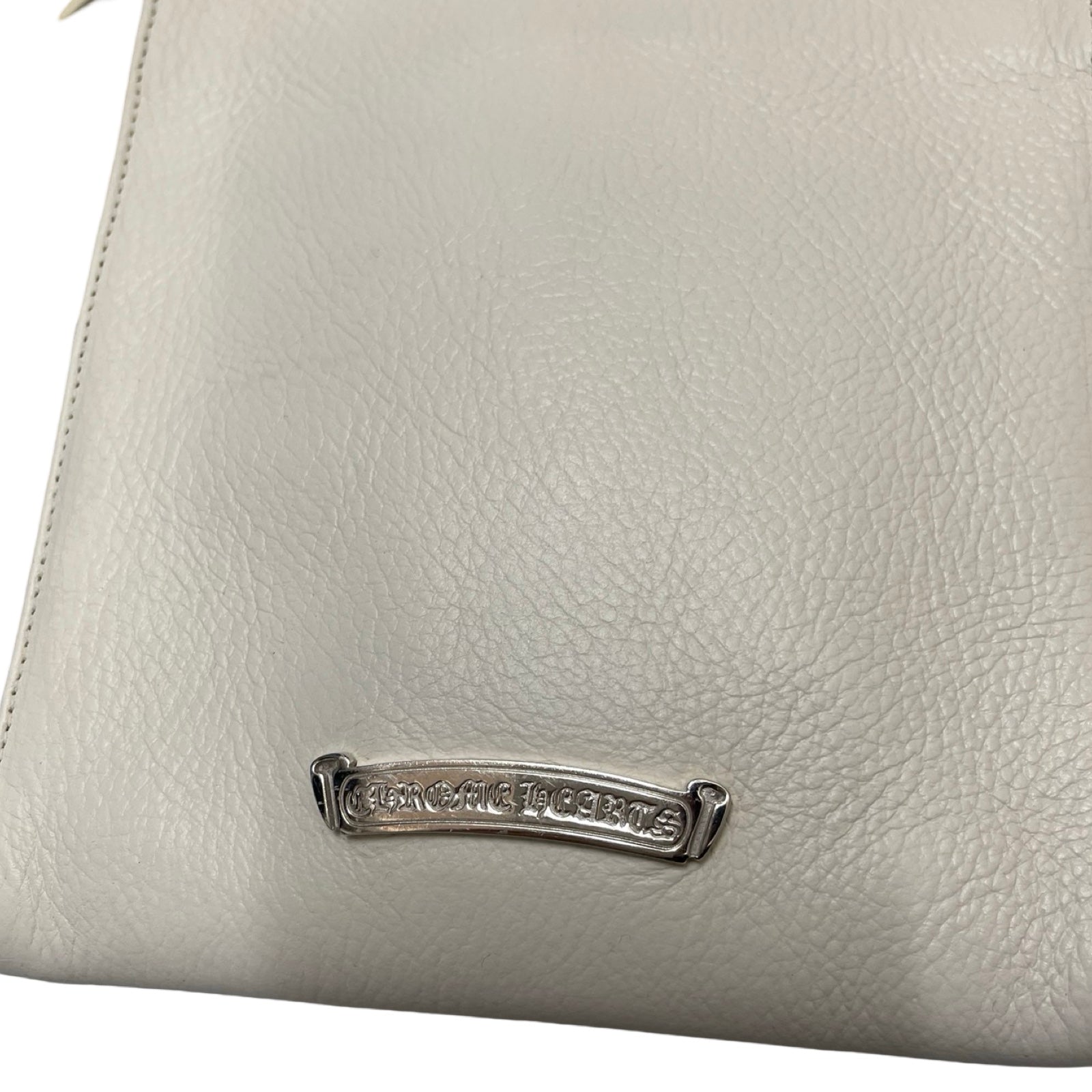 CHROME HEARTS Square Pocket 1 Sliver Cross Patch Leather Shoulder Bag