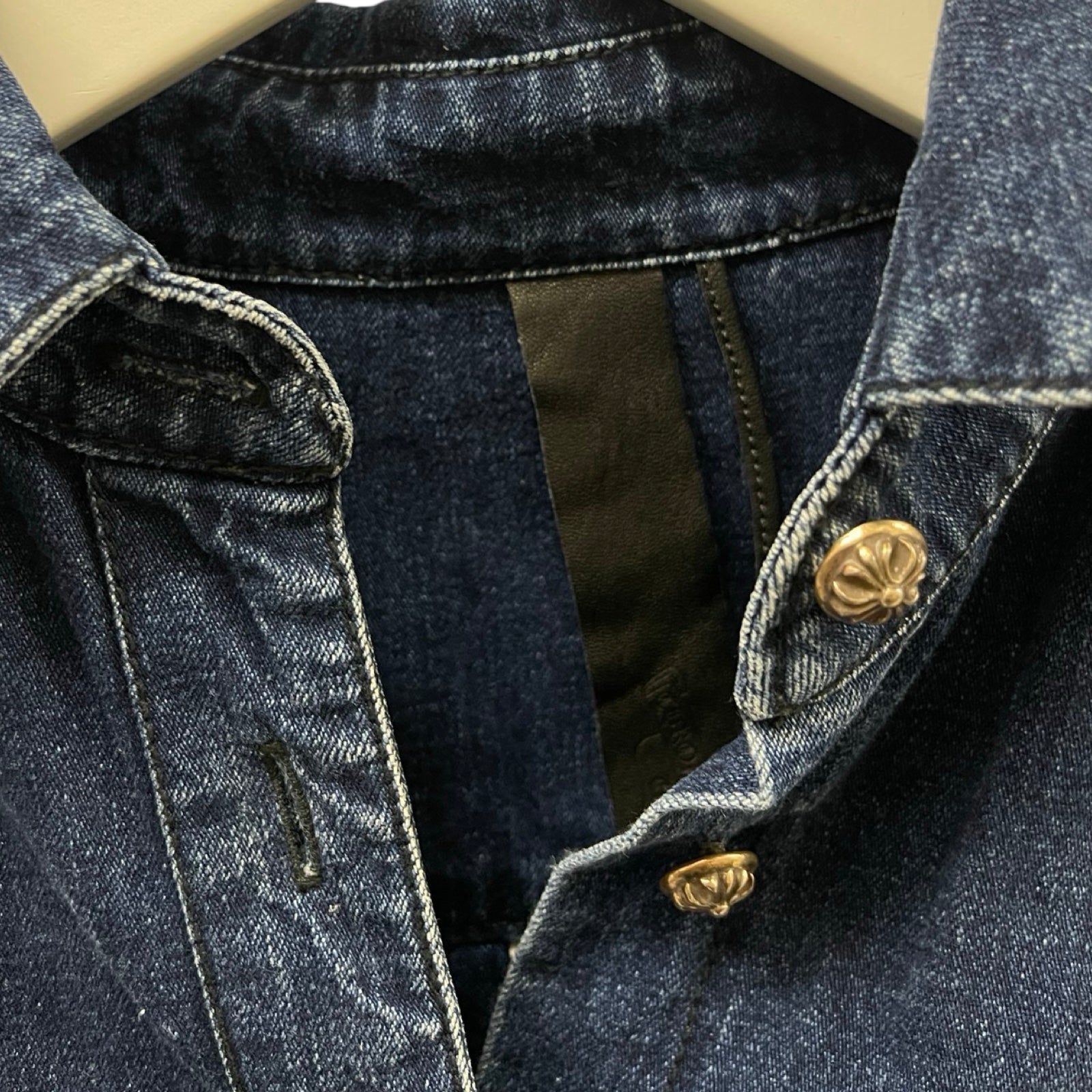 CHROME HEARTS Loose Ends Denim Shirt Jacket Size S