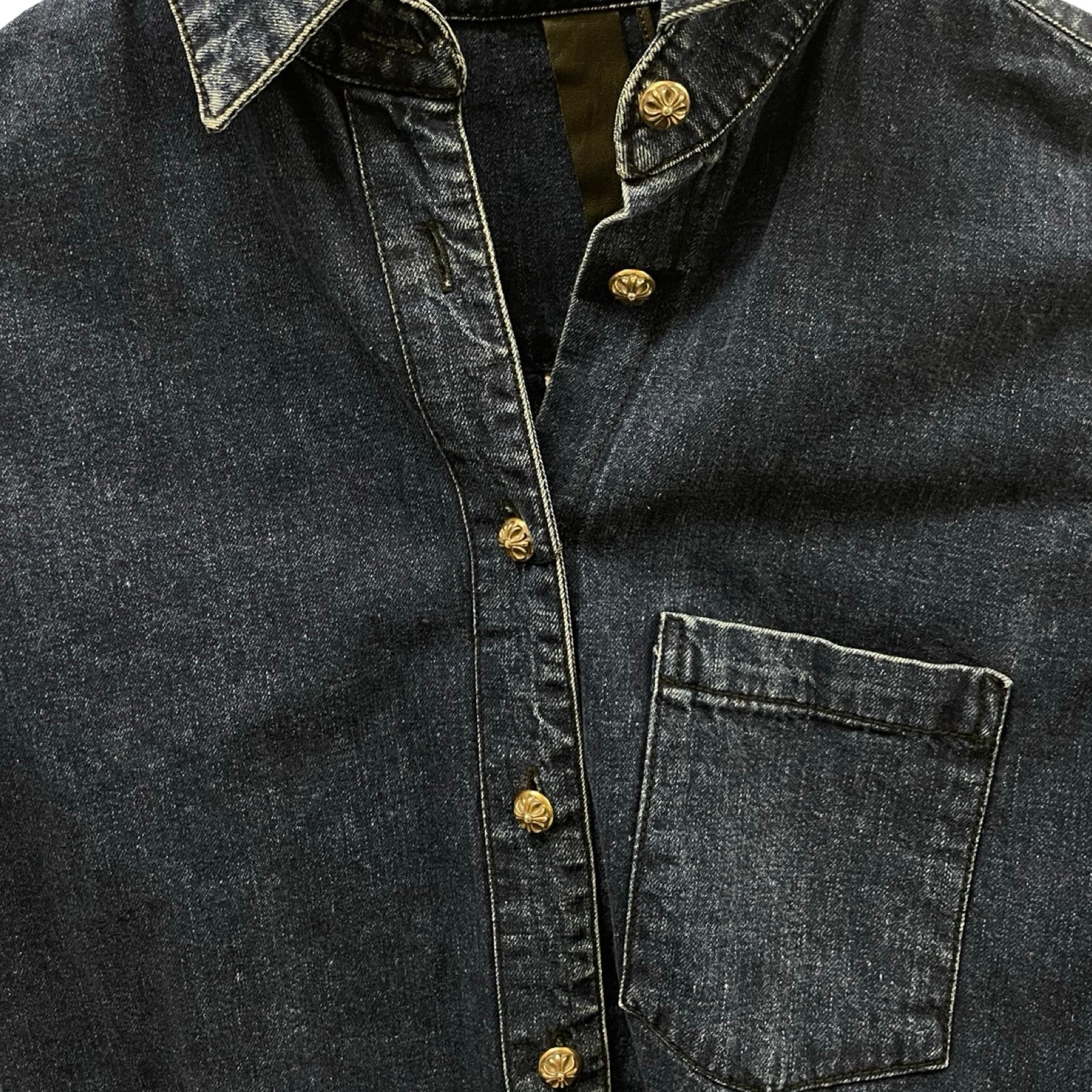 CHROME HEARTS Loose Ends Denim Shirt Jacket Size S